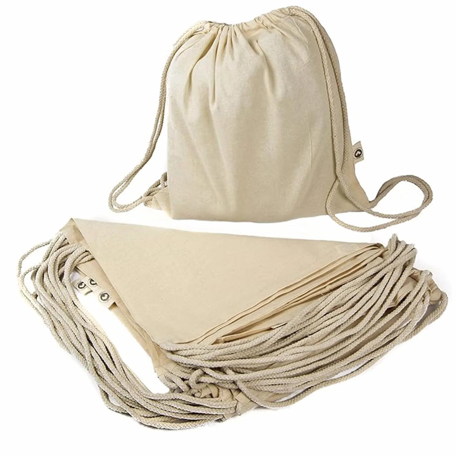Bolsas mochila tela con cuerdas 39x35 cm algodón 100% para pintar personalizar gimnasio