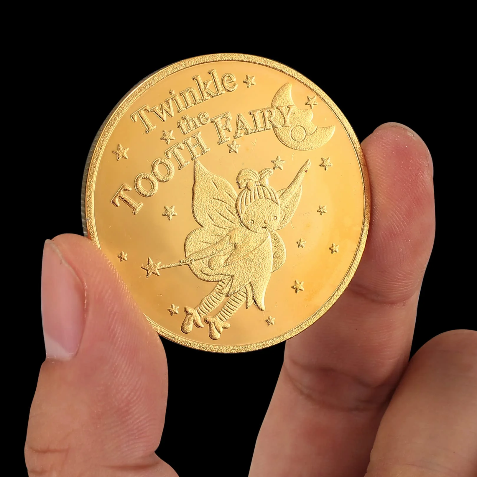 6 Piezas Moneda de Hadas de Dientes Centelleantes, Hada de Dientes Monedas de Oro, Moneda de Colecció, Moneda Conmemorativa Colección de Recuerdos Moneda para Diente Perdido Niños Regalos