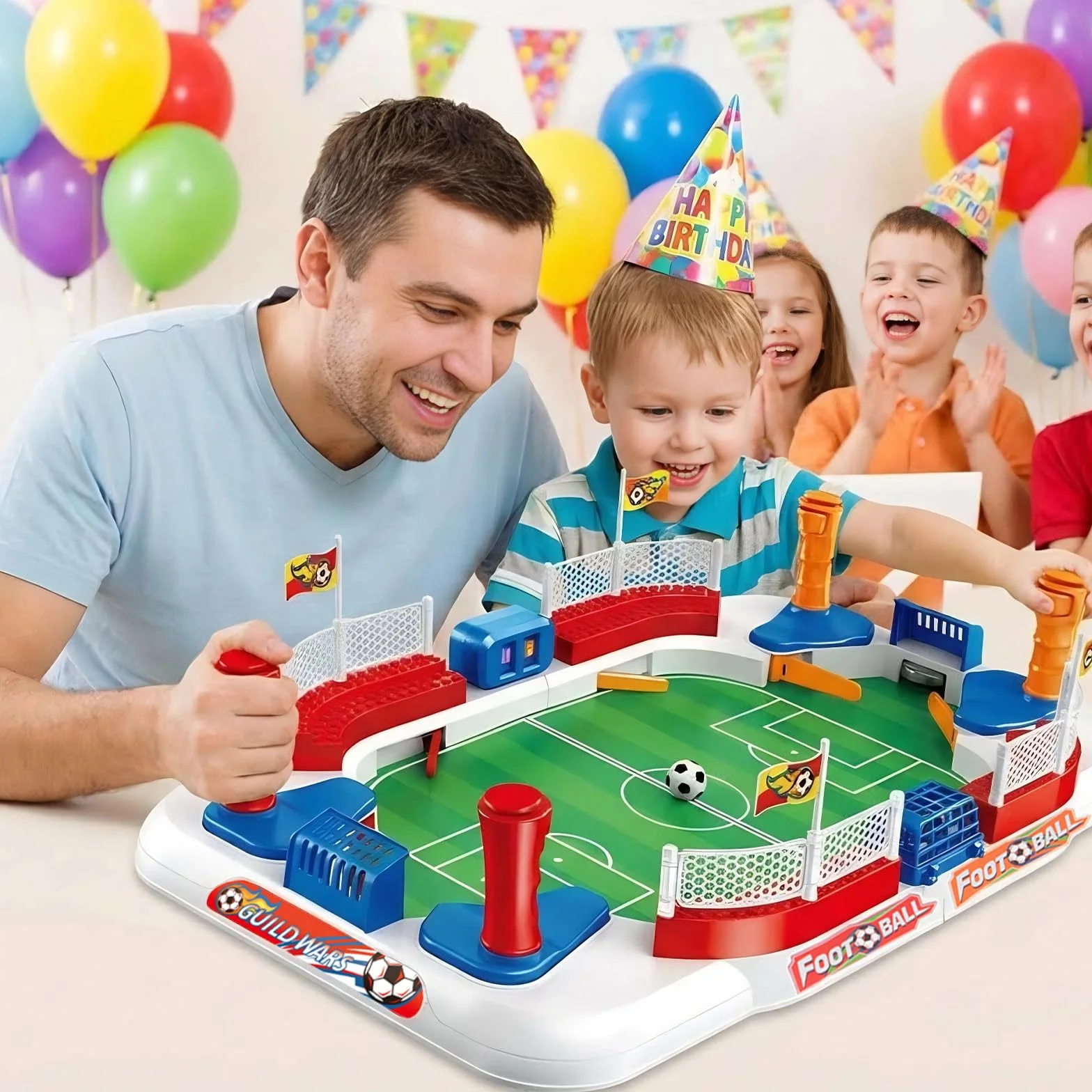 Futbolines para Niños, Mini Futbolín con 2 Balones y Contador, Regalo de Fútbol para 4-10 Años
