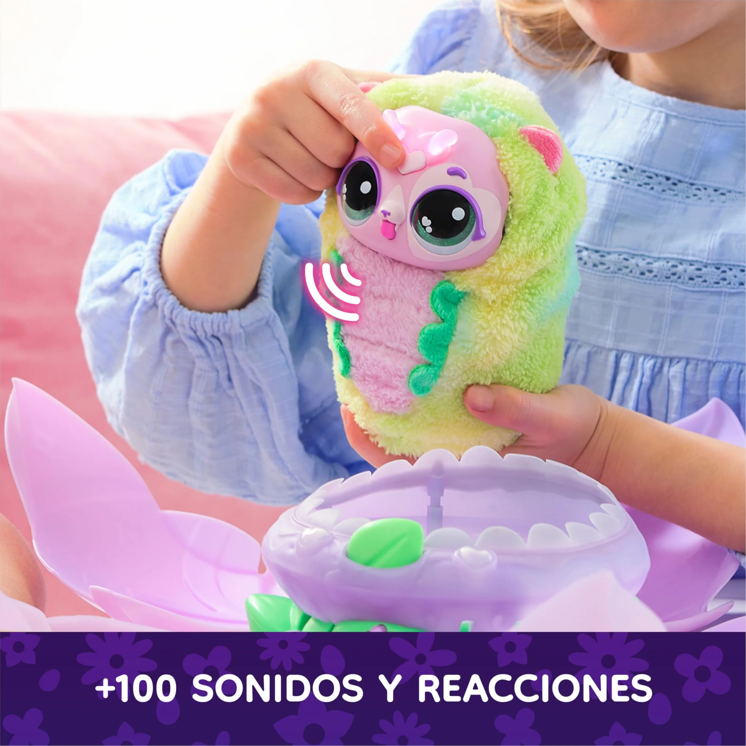 HATCHIMALS BLOOMABLES - Puppyfly Peluche Interactivo Sorpresa con Transformación Mágica Repetible y más de 100 Sonidos - 6073019 - Mascota Interactiva - Juguetes Niñas 5 Años + Regalo Niña 5 Años +