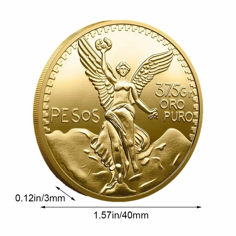 Moneda Conmemorativa Diosa De Moneda De Oro Conmemorativa Moneda Ángel De Independencia Moneda Decorativa Serpiente Águila Mexicana