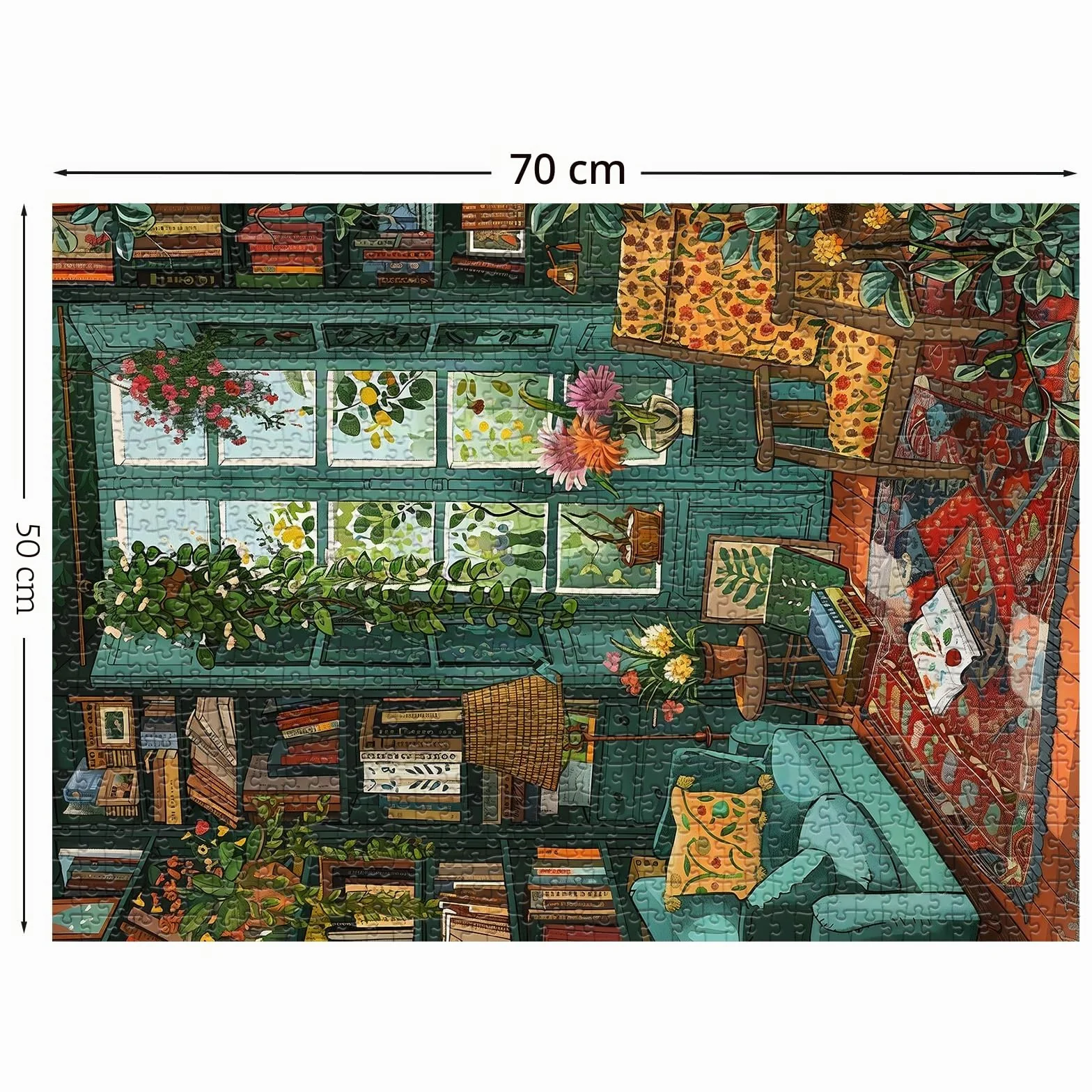 Rompecabezas de estudio acogedor para adultos de 1000 piezas, 70 cm x 50 cm, estilo Clásico, cartón de, rompecabezas jigsaw para adultos