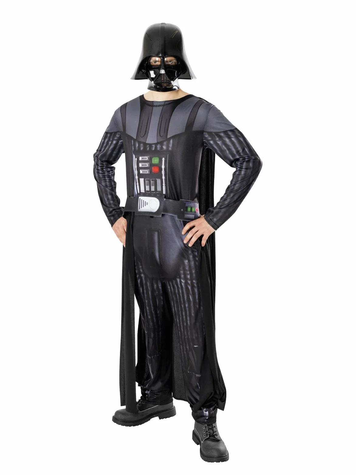 Rubies Disfraz de Darth Vader para adulto, Jumpsuit con capa y máscara. Oficial de Star Wars, para Carnaval, Navidad, Cumpleaños, Fiestas y Halloween.