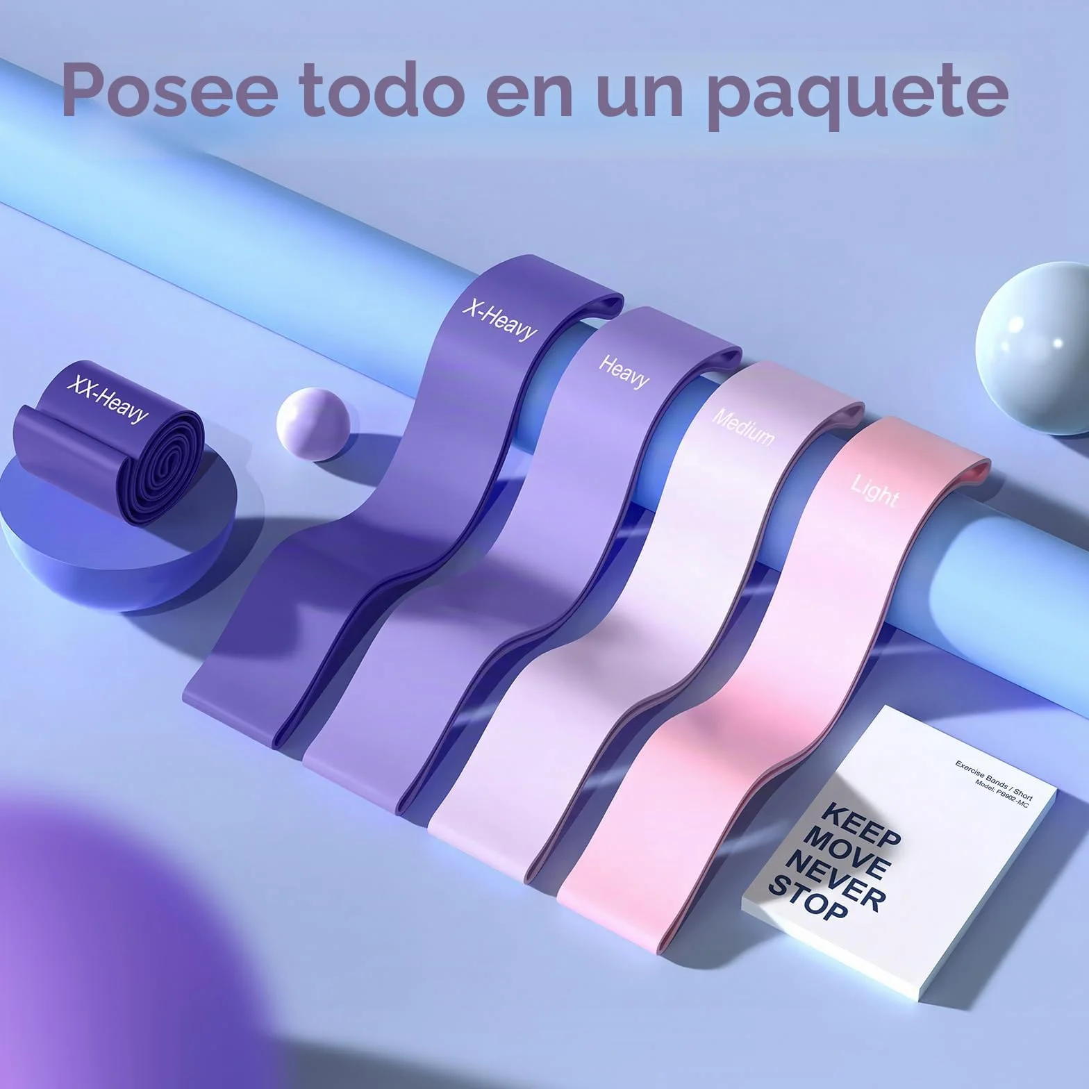 Fokky Bandas Elasticas Musculacion Set of 5, Cintas Elasticas Skin-Friendly Gomas con Bolsa Almacenamiento para Piernas, Gluteos, Brazos, Yoga