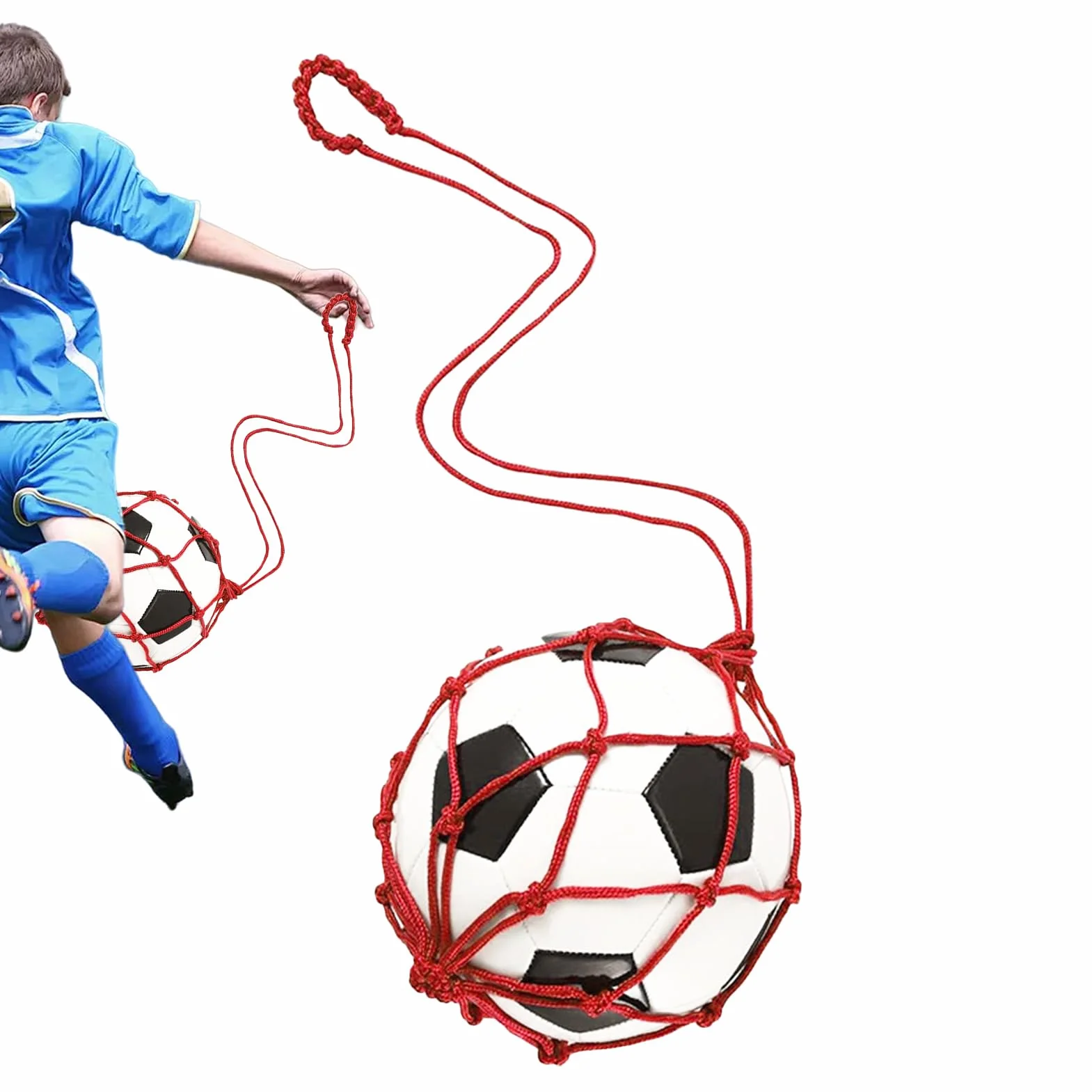 Malla para balones de fútbol con cordón, almacenamiento de voleibol, portador de una sola pelota