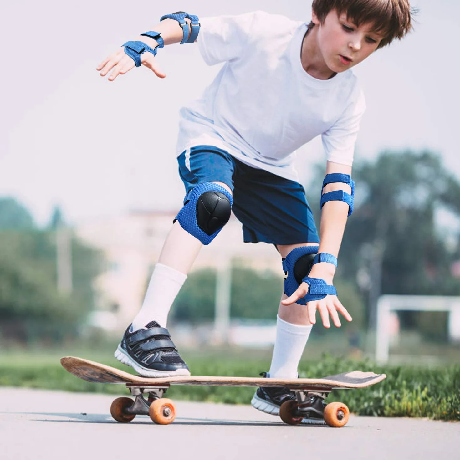 Protecciones Patinaje Infantil Rodilleras Coderas Muñequeras para Bicicleta Patinaje Ciclismo Monopatín