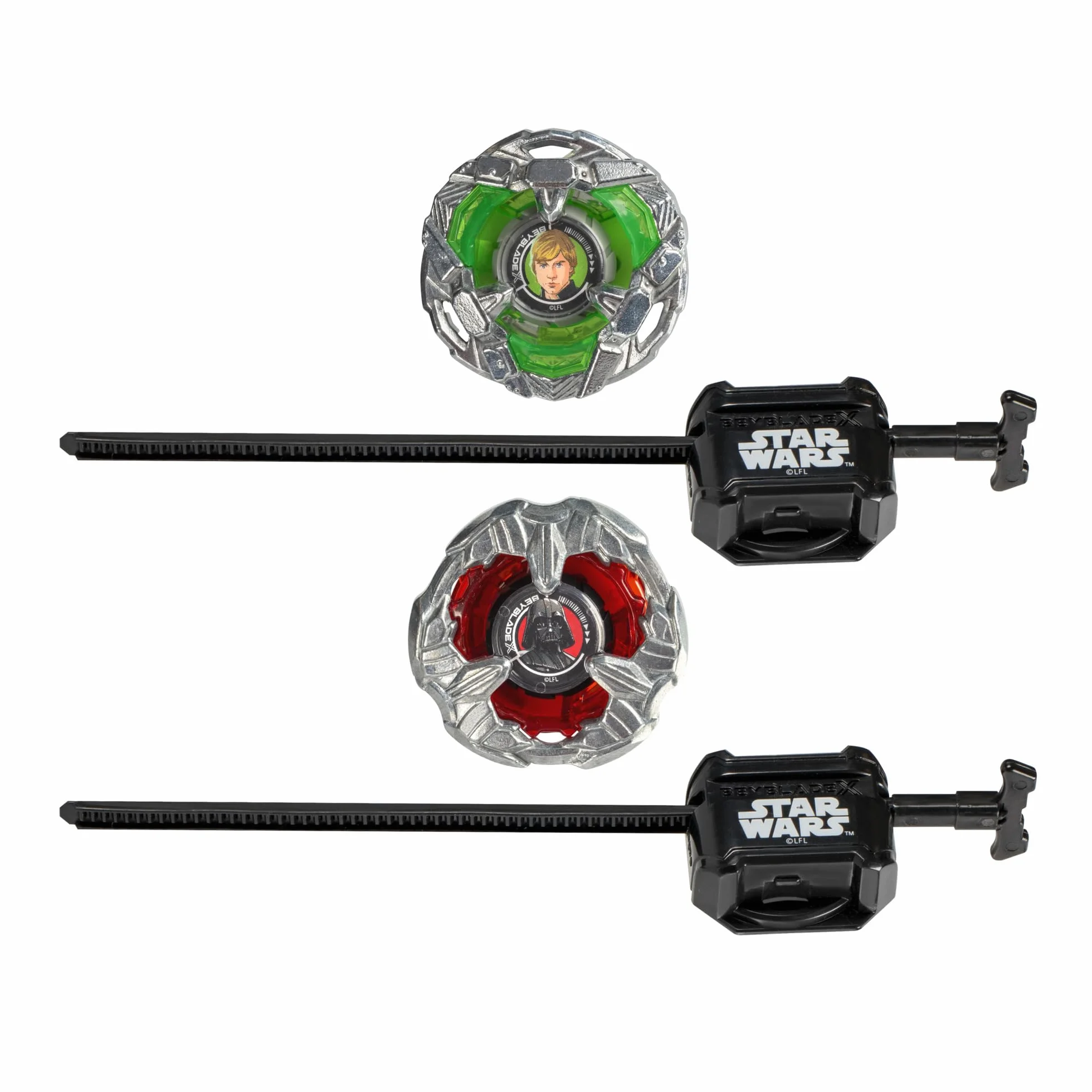 Colaboración Beyblade X y Star Wars, Pack múltiple Luke Skywalker 4-80B vs. Darth Vader 4-60B