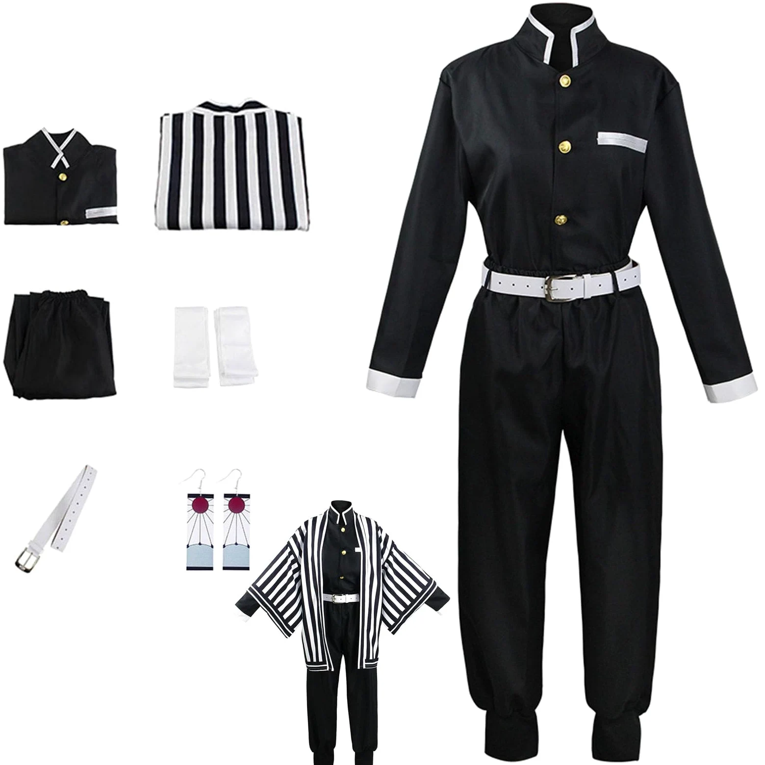 UZAIN Disfraz de cosplay de anime, kimonos, uniforme de Halloween