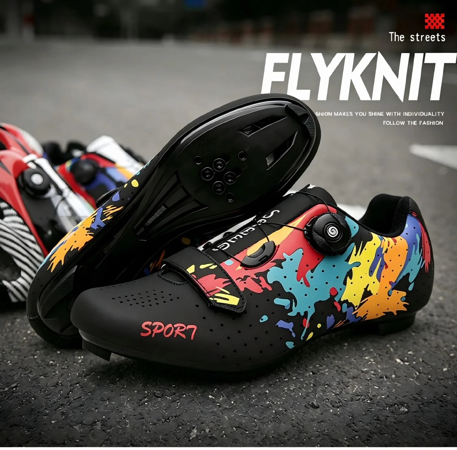 Zapatos de Ciclismo Unisex Adulto Compatibles con Pedal SPD-SL y SPD/Look KEO Cleats 36-47