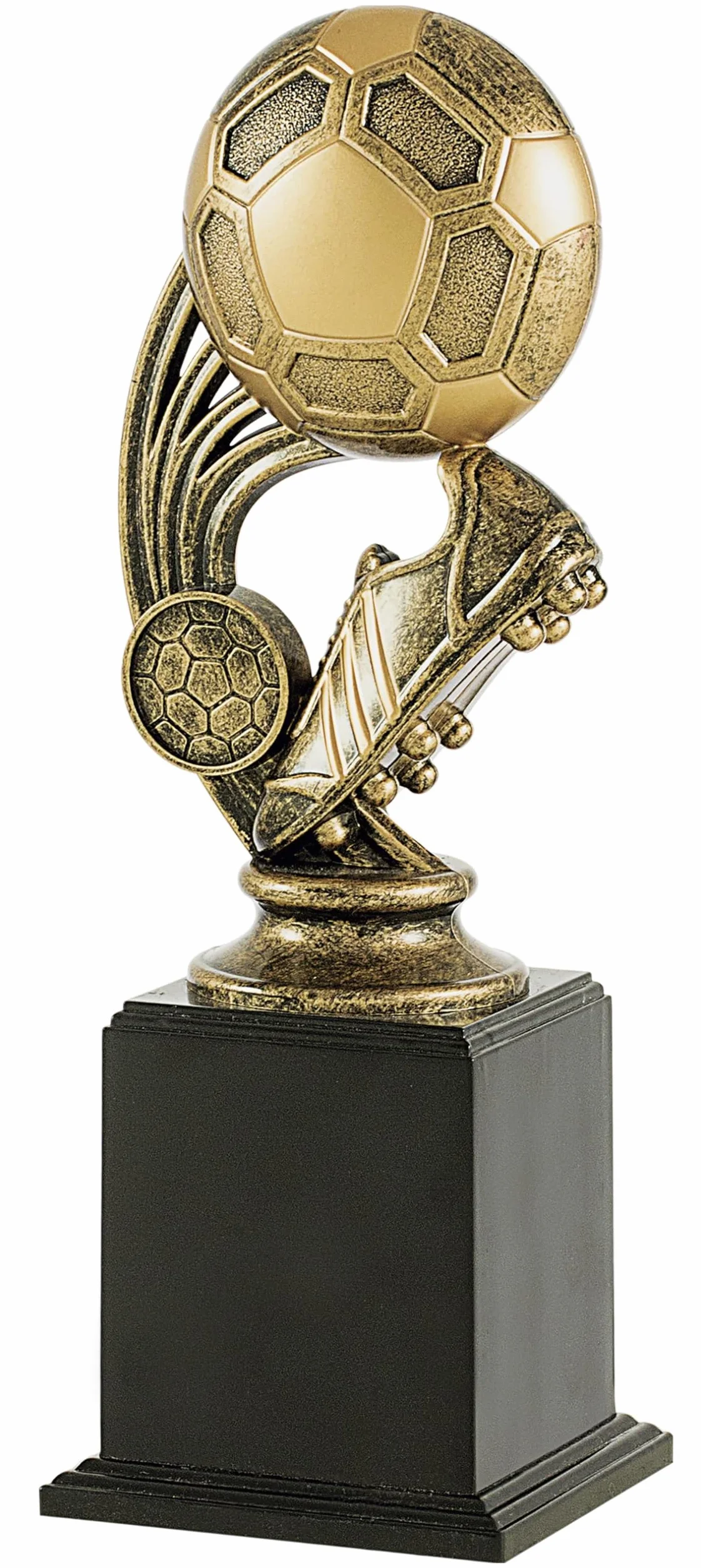 Trofeo Futbol Bota y Balón Simil Escultura Resina AT1218