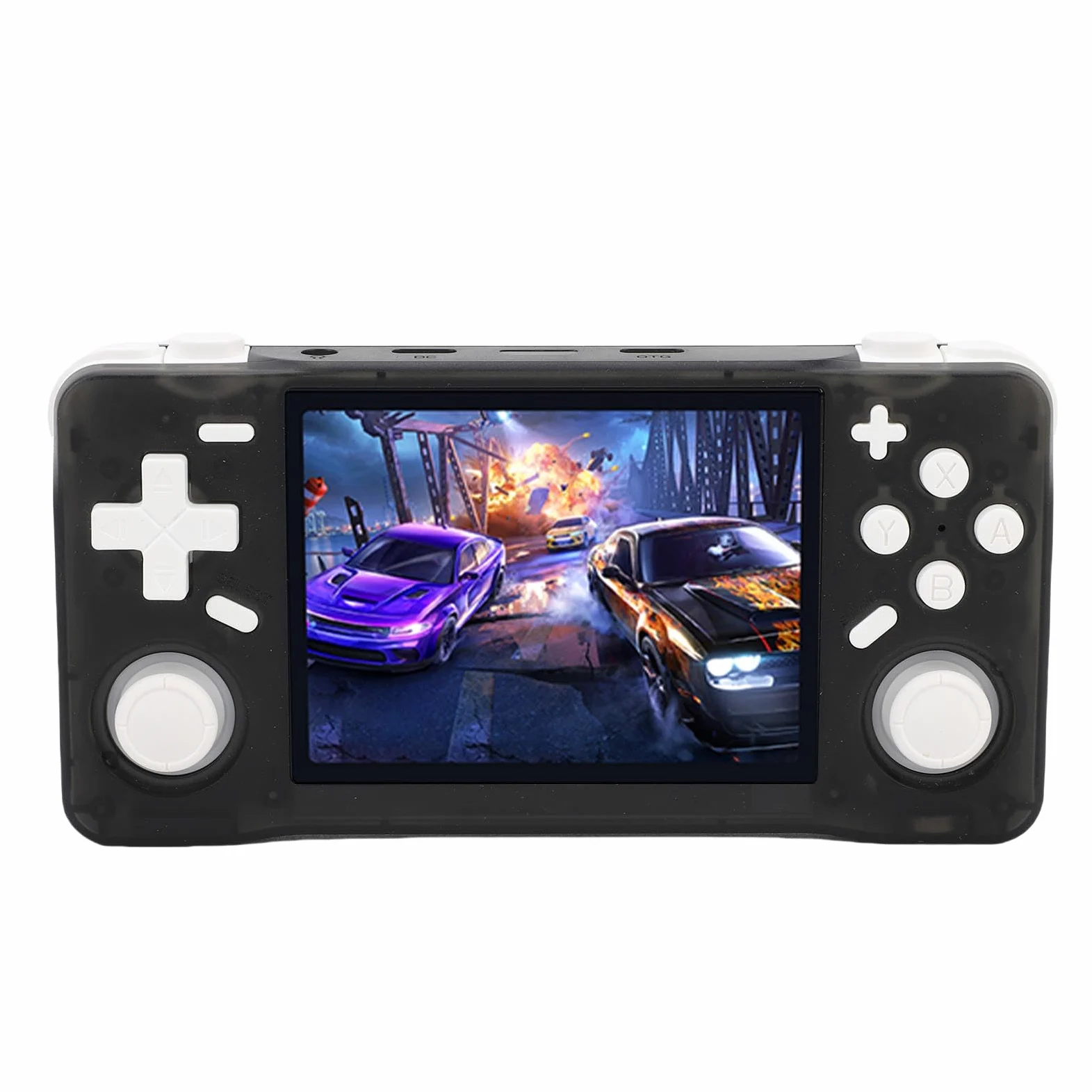 Aramox Consola de Juegos Portátil Retro, Consola de Juegos Portátil ABS con Pantalla HD de 3,5 Pulgadas 640x480, RK3326 64 Bits A35, Batería de 4000 MAh, para Jugadores de Retro a Casa de Viaje (64GB)