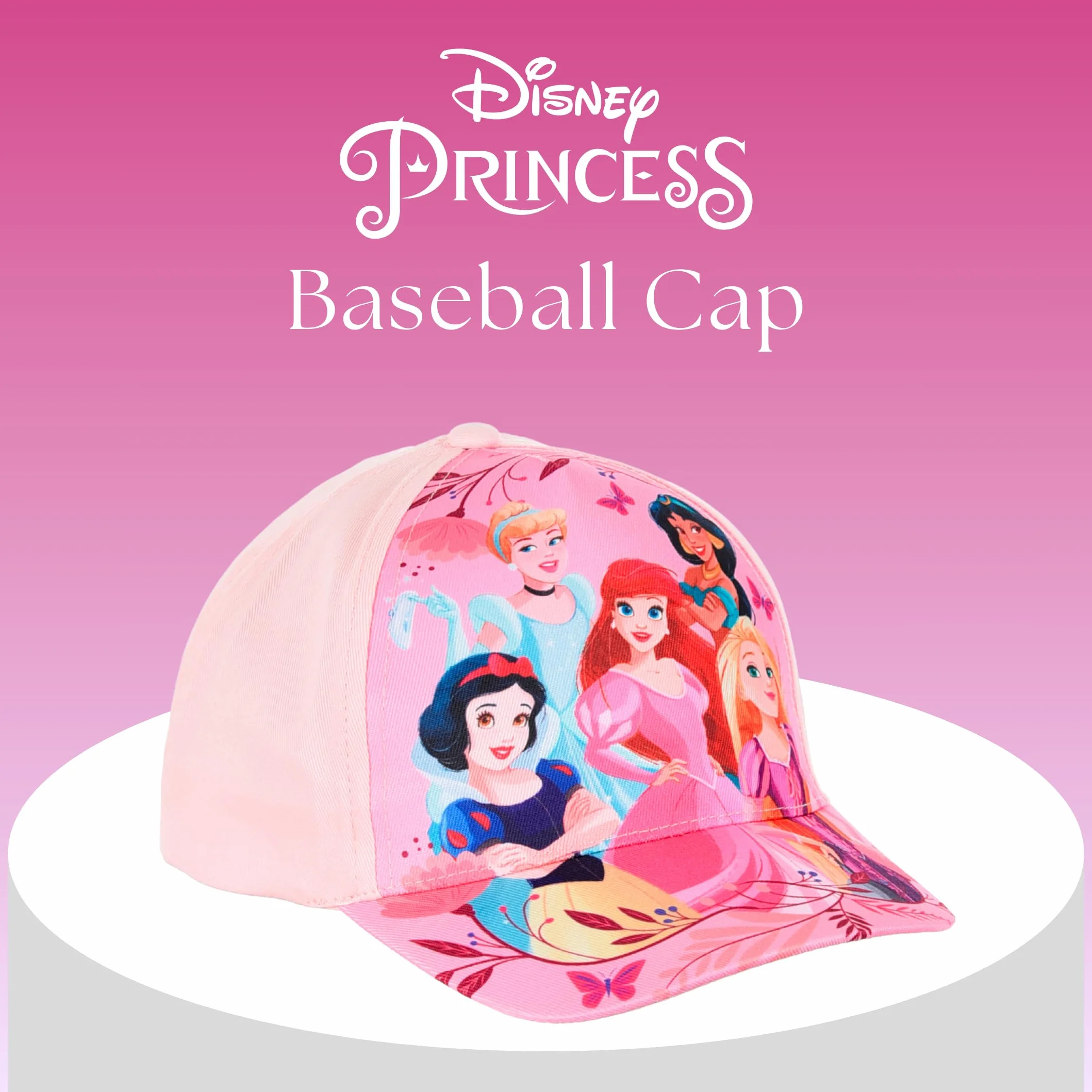 Disney Princesas Gorro para Niñas Gorra de Beisbol Ariel Rapunzel Blancanieves Jasmin Cenicienta