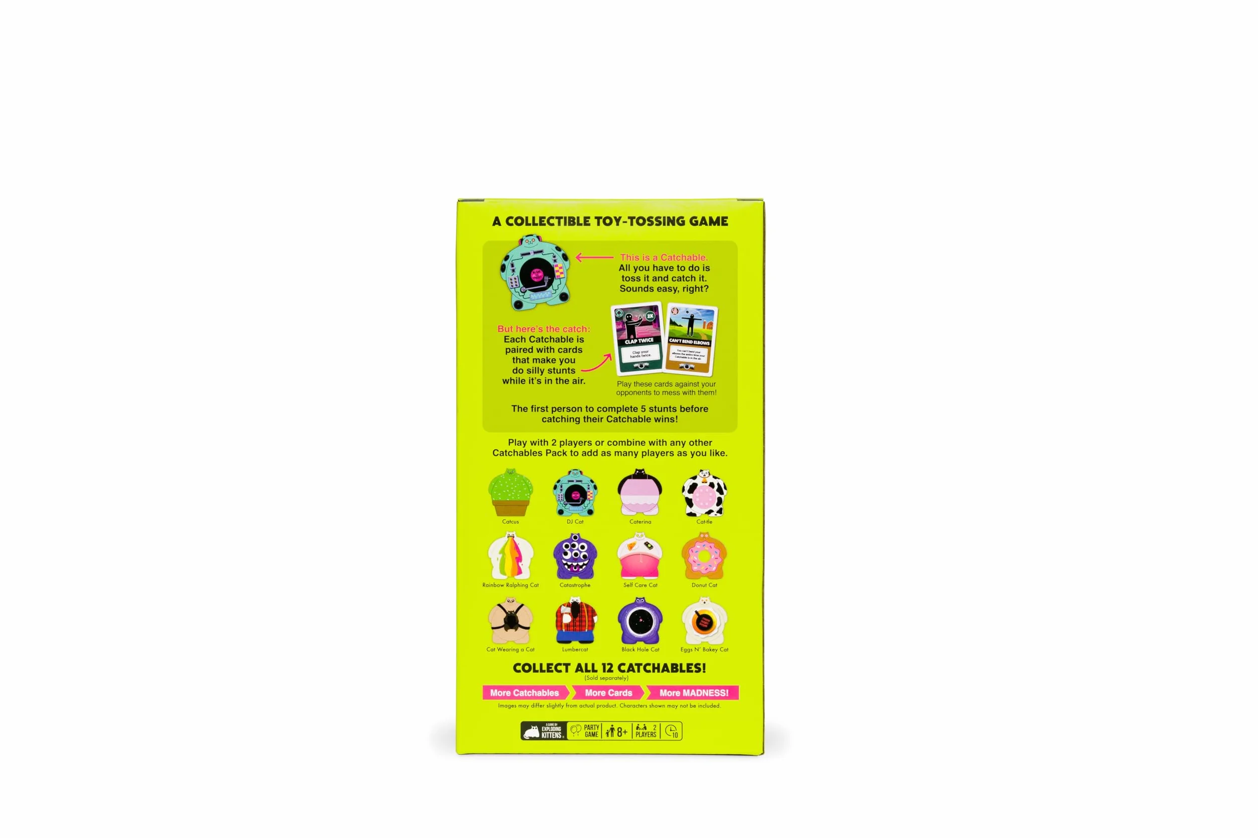 Exploding Kittens Catchables #4: DJ Cat & Cattle Cat, Collectible Toy Tossing Game for Families Adults Kids 8+
