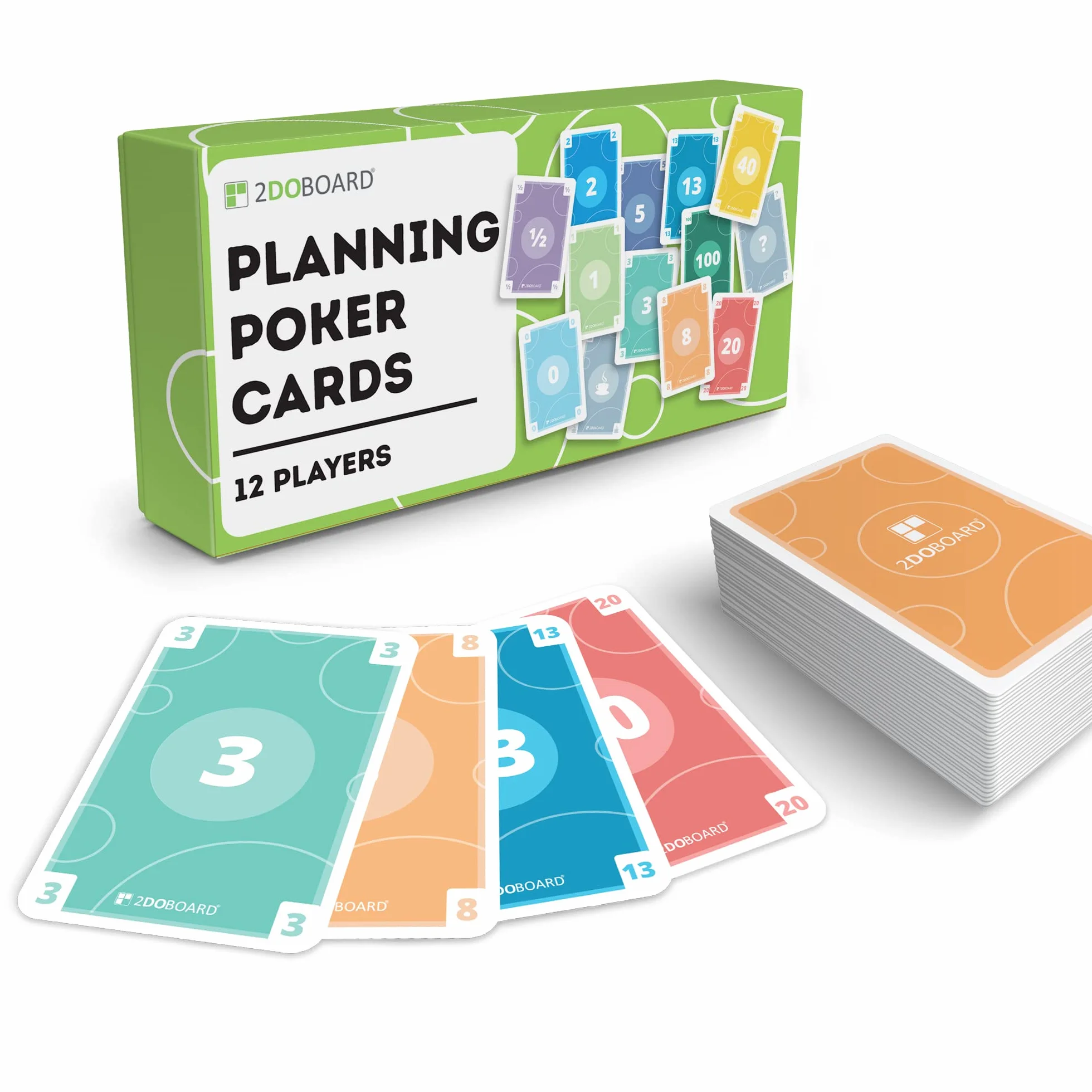 Scrum Cards - 12 Jugadores - Juego Poker - Incluye un E-Book con Instrucciones en español - Cartas de Póker de Planificación para Scrum - Agile Planning Poker Cards