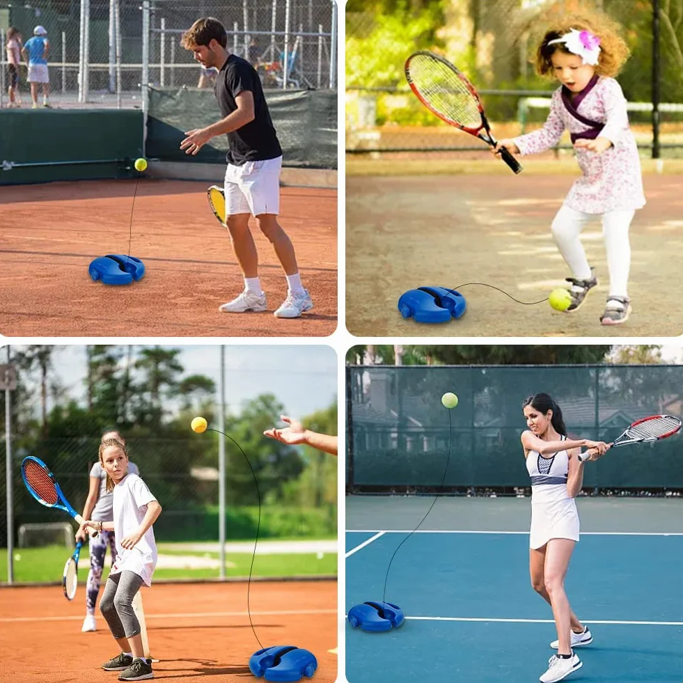Juego de entrenamiento de tenis con 2 pelotas