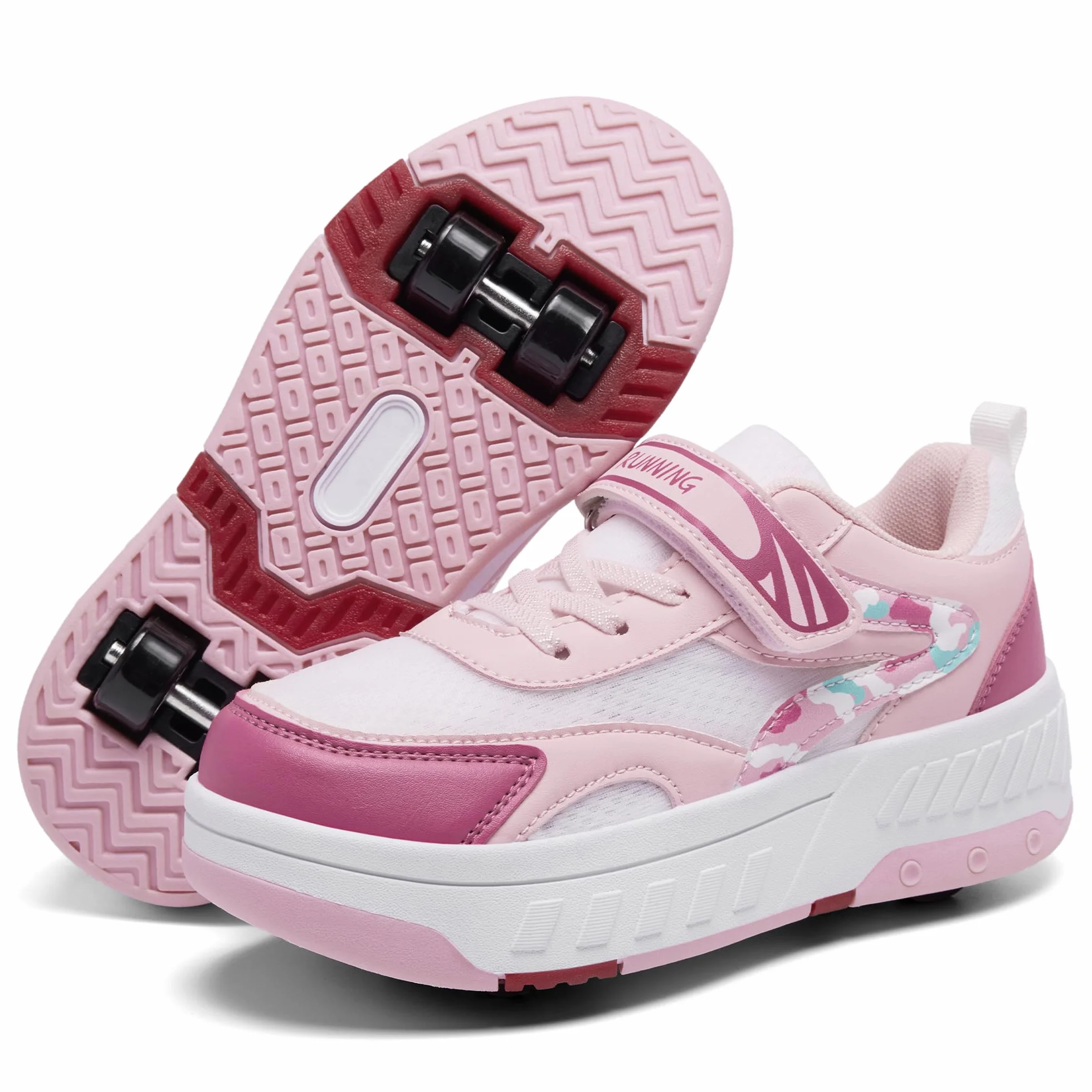 Patines de Ruedas 2 en 1 Zapatos con Ruedas para niños y niñas Zapatillas de Skate