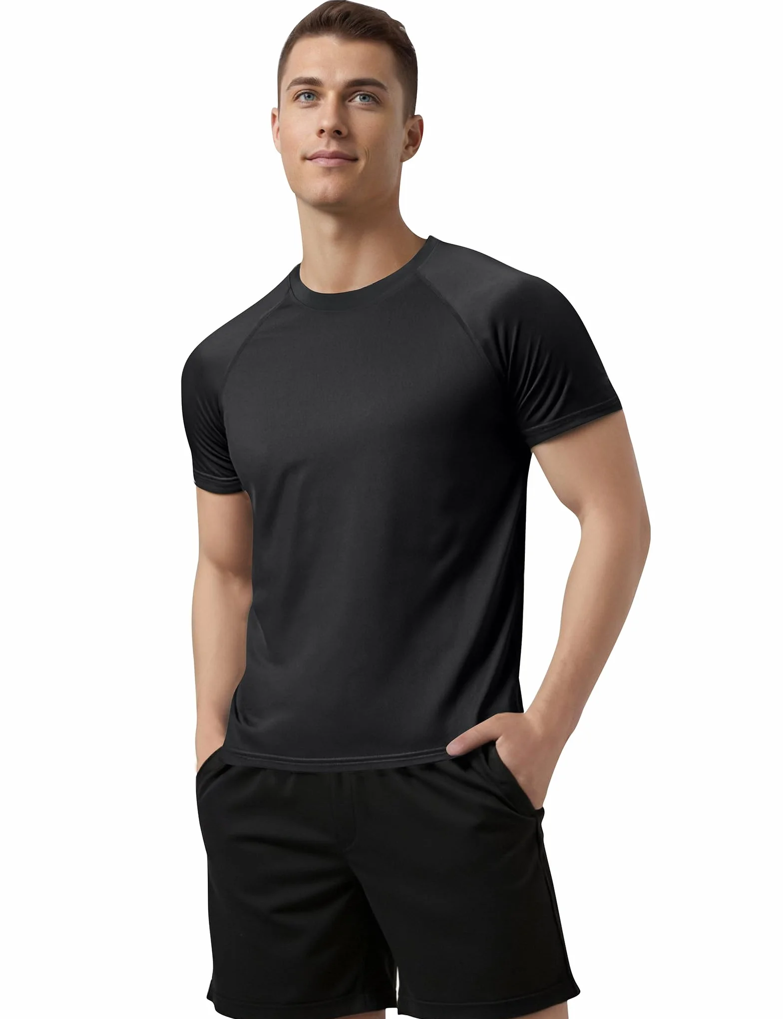 Cimic Camiseta Deporte Hombre Manga Corta Secado Rápido Respirable Running Gimnasio