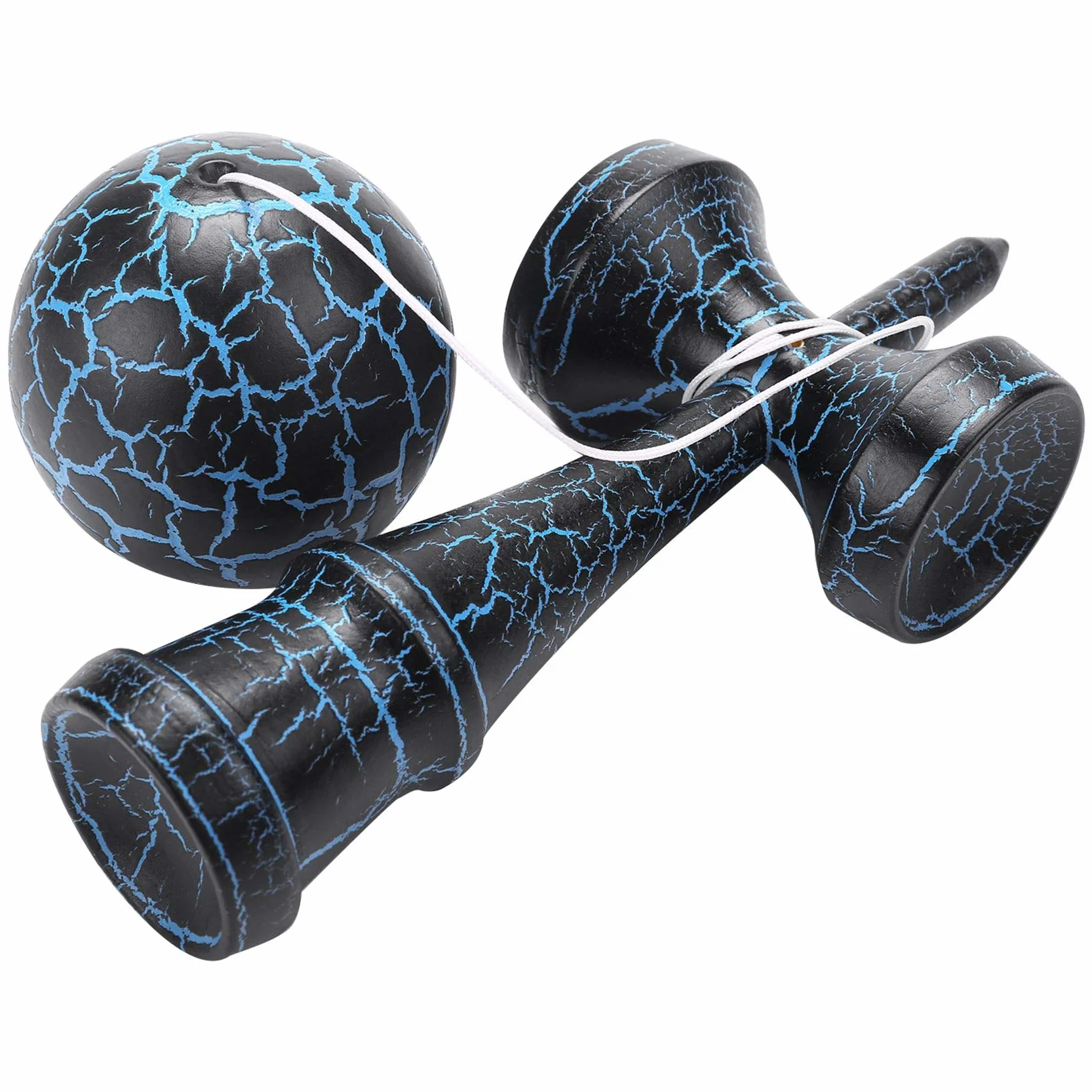 de Deportes Al Libre Kendama Toy Ball NiñOs y Adultos BalóN Al Libre Deportes Crack DiseñO Negro y Azul