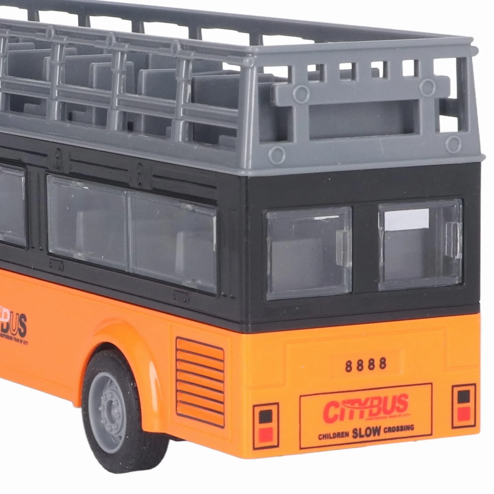 Alomejor Control remoto Autobús de dos pisos Detalles finos Autobús RC de 4 canales Puertas de apertura segura para juguetes(QH204 9 Sightseeing Bus)