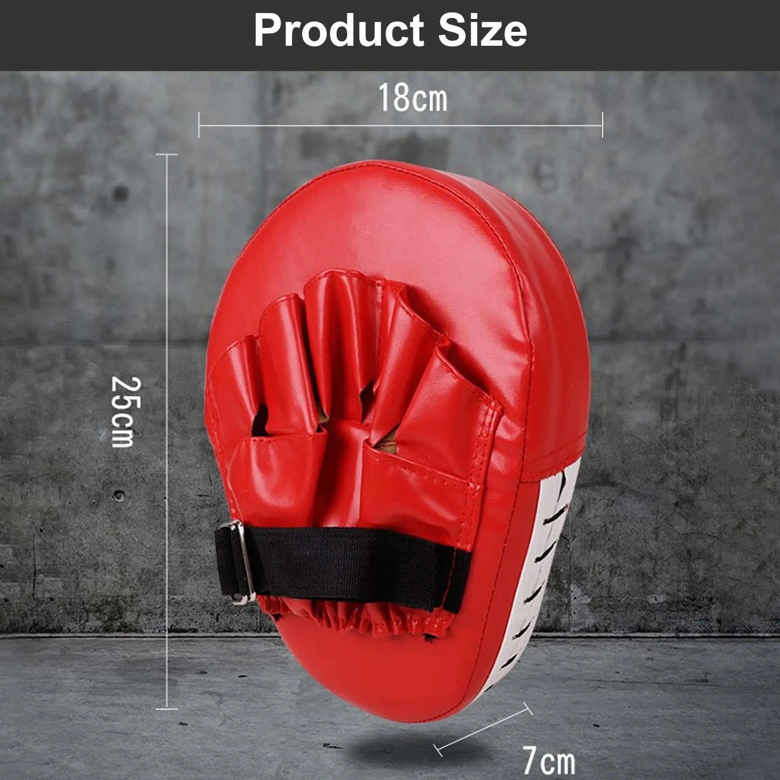 Manoplas de Kickboxing Arco Piel Sintética Engrosada Espuma Gruesa Acolchada Almohadillas Ajustables Muay Thai