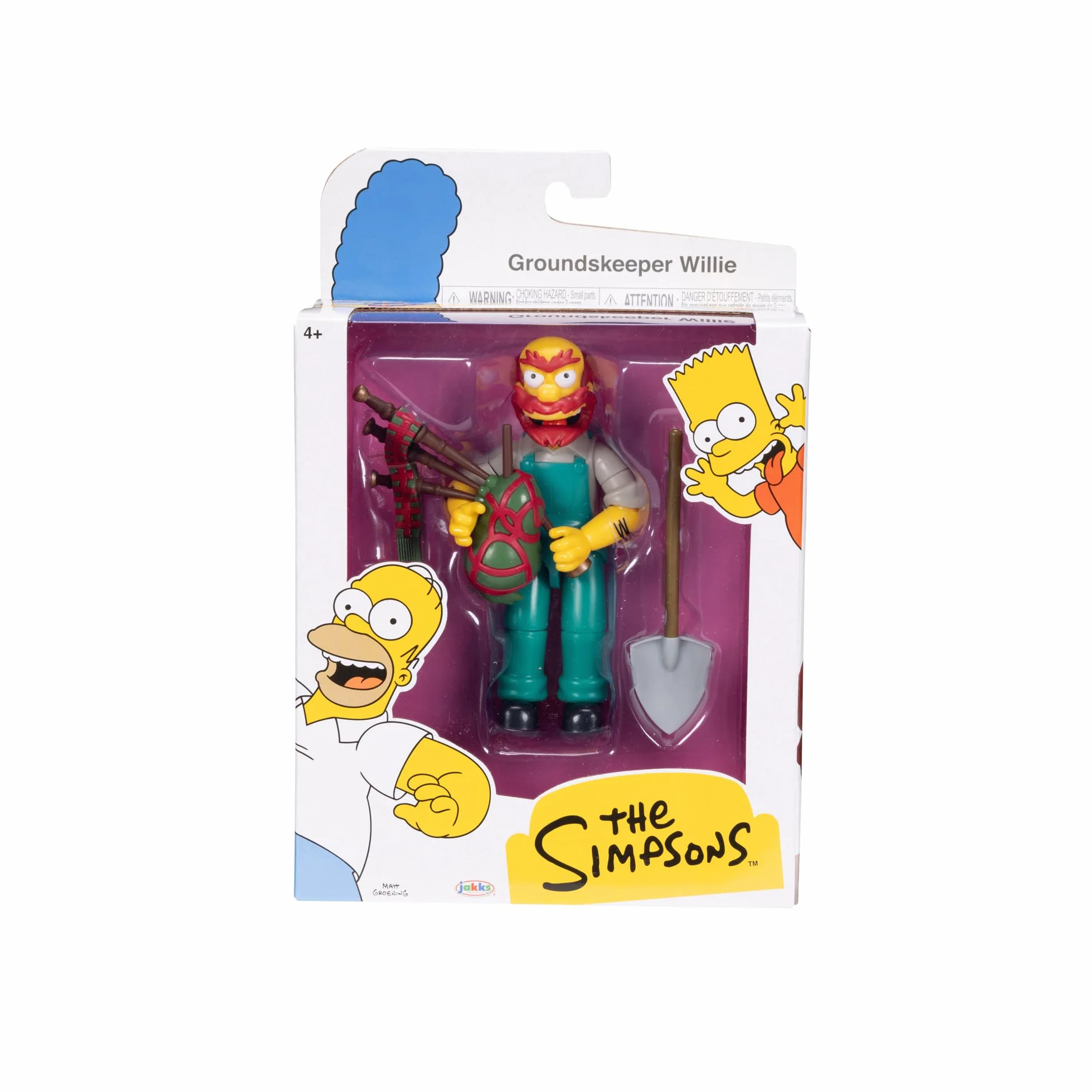 Los Simpsons - Figura Groundskeeper Willie de 13 cm Totalmente articulada - Figura Coleccionista de los Simpsons - para Niños 3 Años +