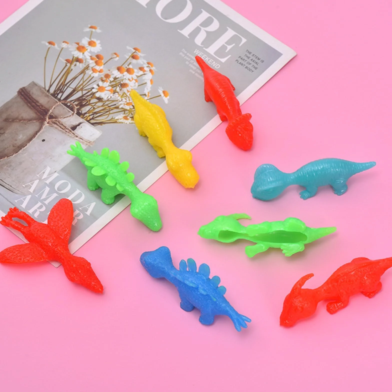Juguetes de Dinosaurios Tirachinas Elásticos 20 PCS