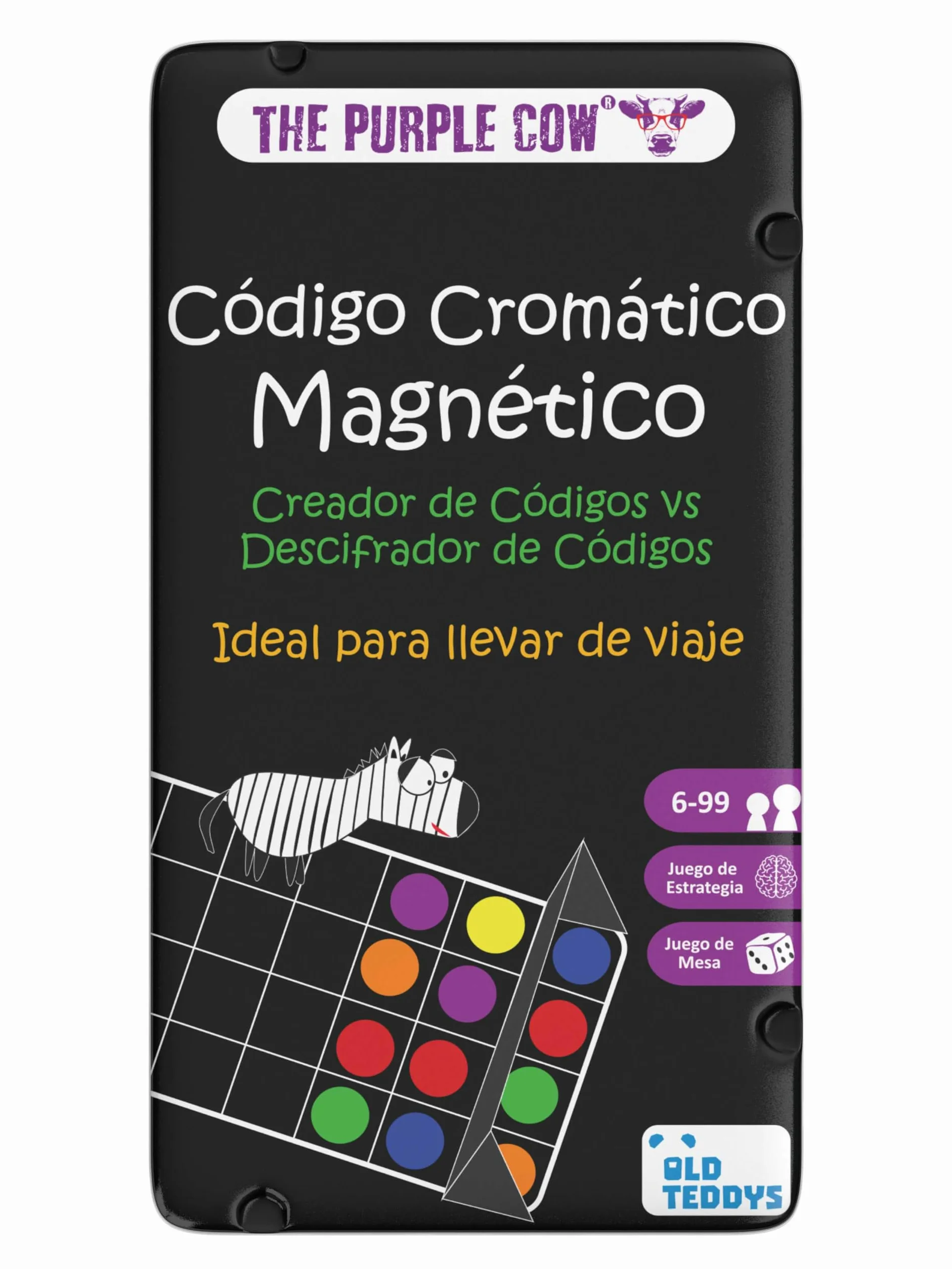Old Teddys/The Purple Cow 6109 - TO GO - Código Cromático, Juego magnético de Viaje. Más 6 años
