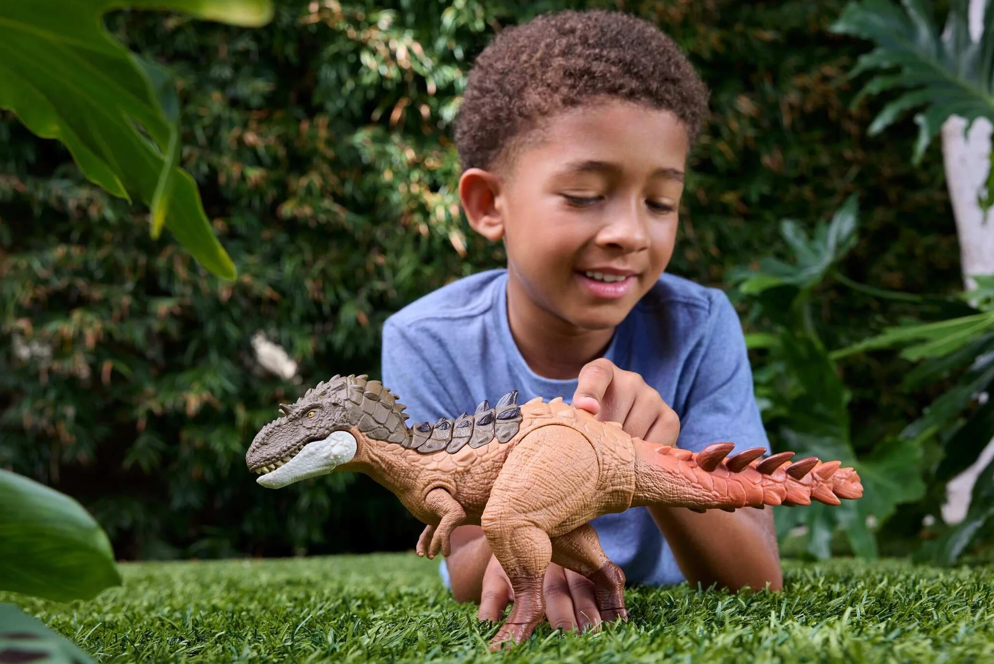 Mattel Jurassic World Grandes embestidas Gorgosaurio Grande Juguete de Figura de Dinosaurio con 2 Funciones de Ataque y evolución, Juego Digital, JKL86