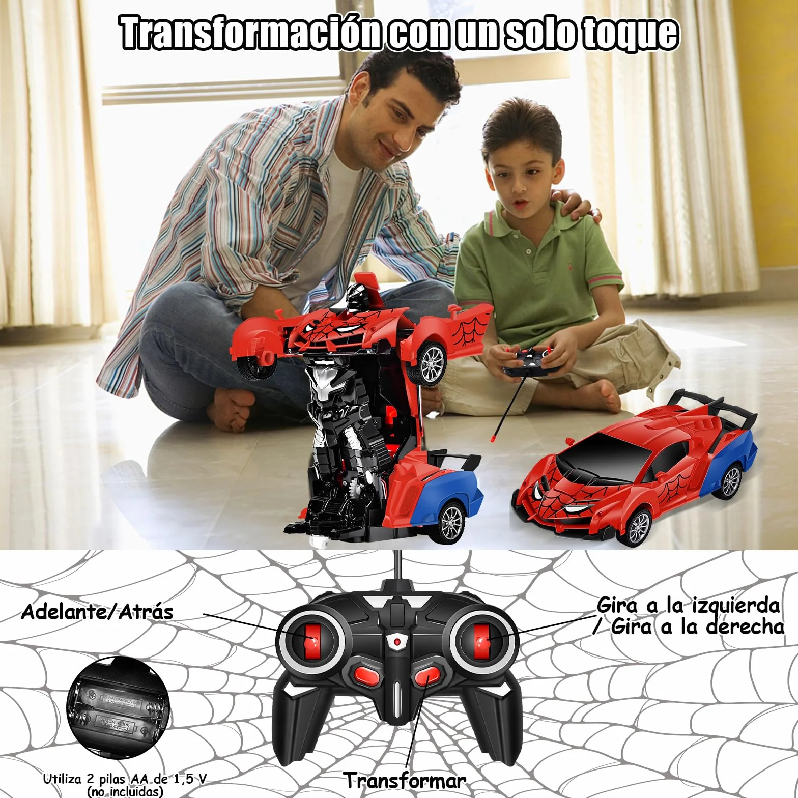 Aragallant Robot Transformable, Coche Radiocontrol RC para Niños y Niñas a Partir de 3 Años
