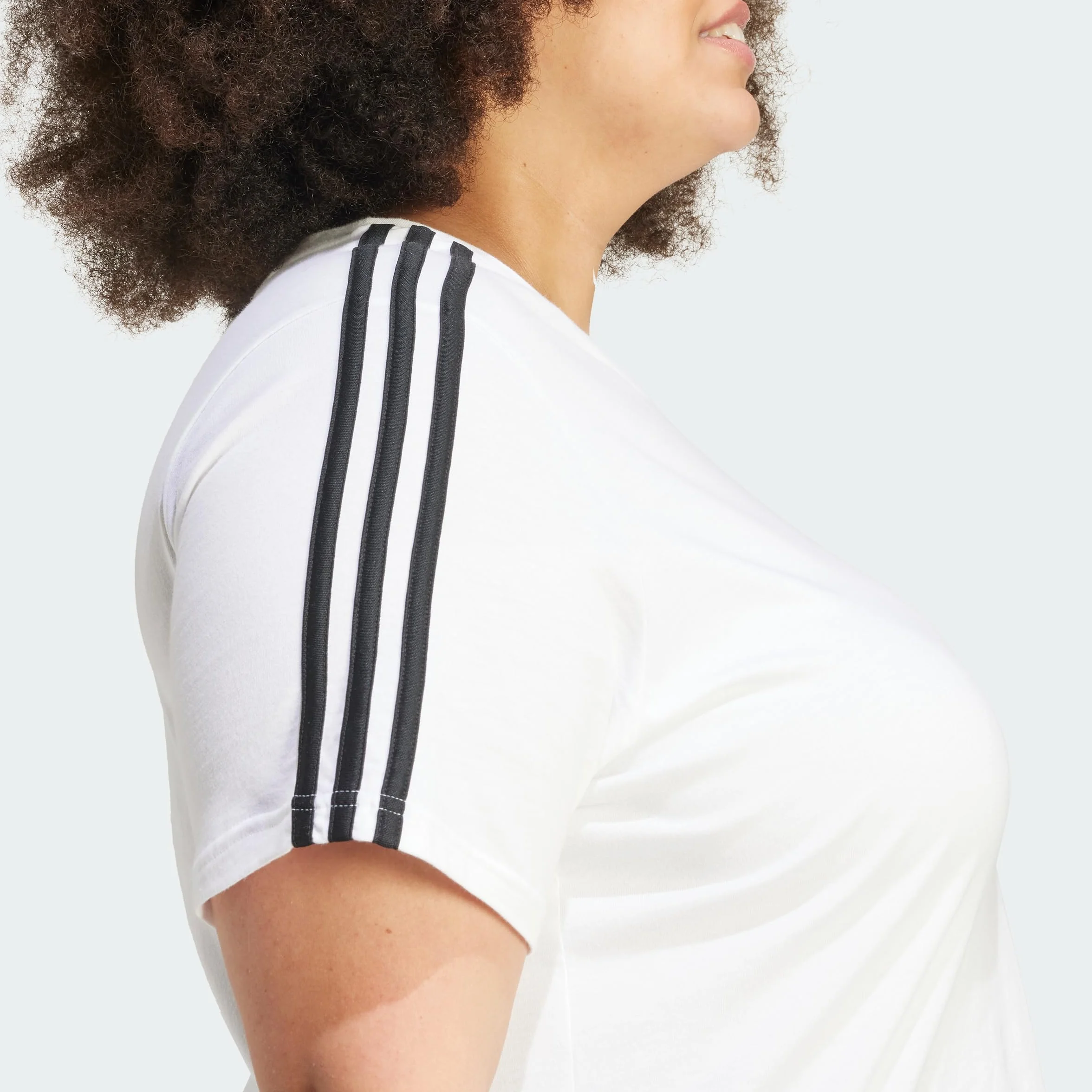 adidas Essentials Slim 3-Stripes T-Shirt Plus Size Mujer