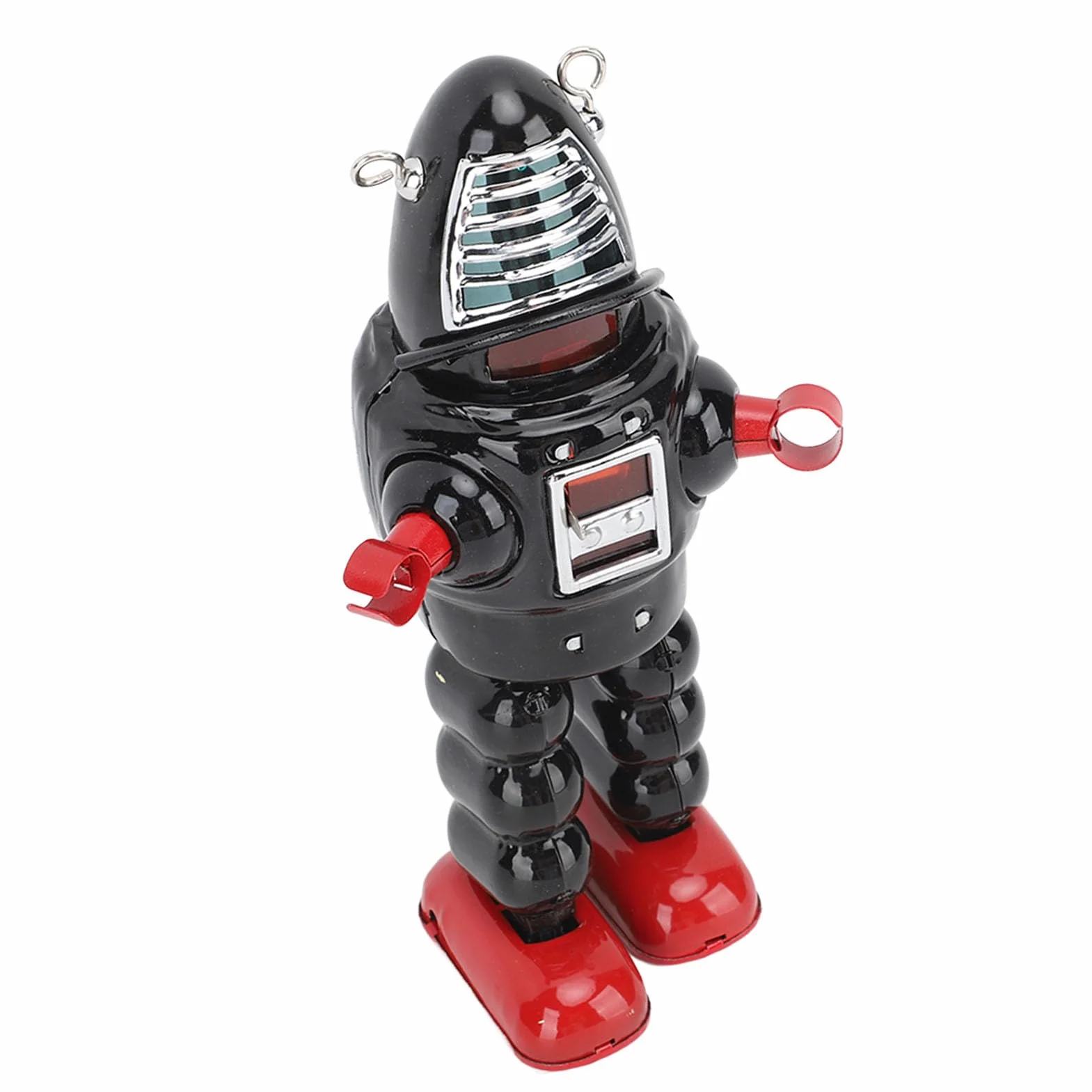 Juguete de Esgrima Robot de Mecanismo Preciso para Adultos con Piedras Intermitentes para Colección y Decoración, Material Hojalata (Negro)
