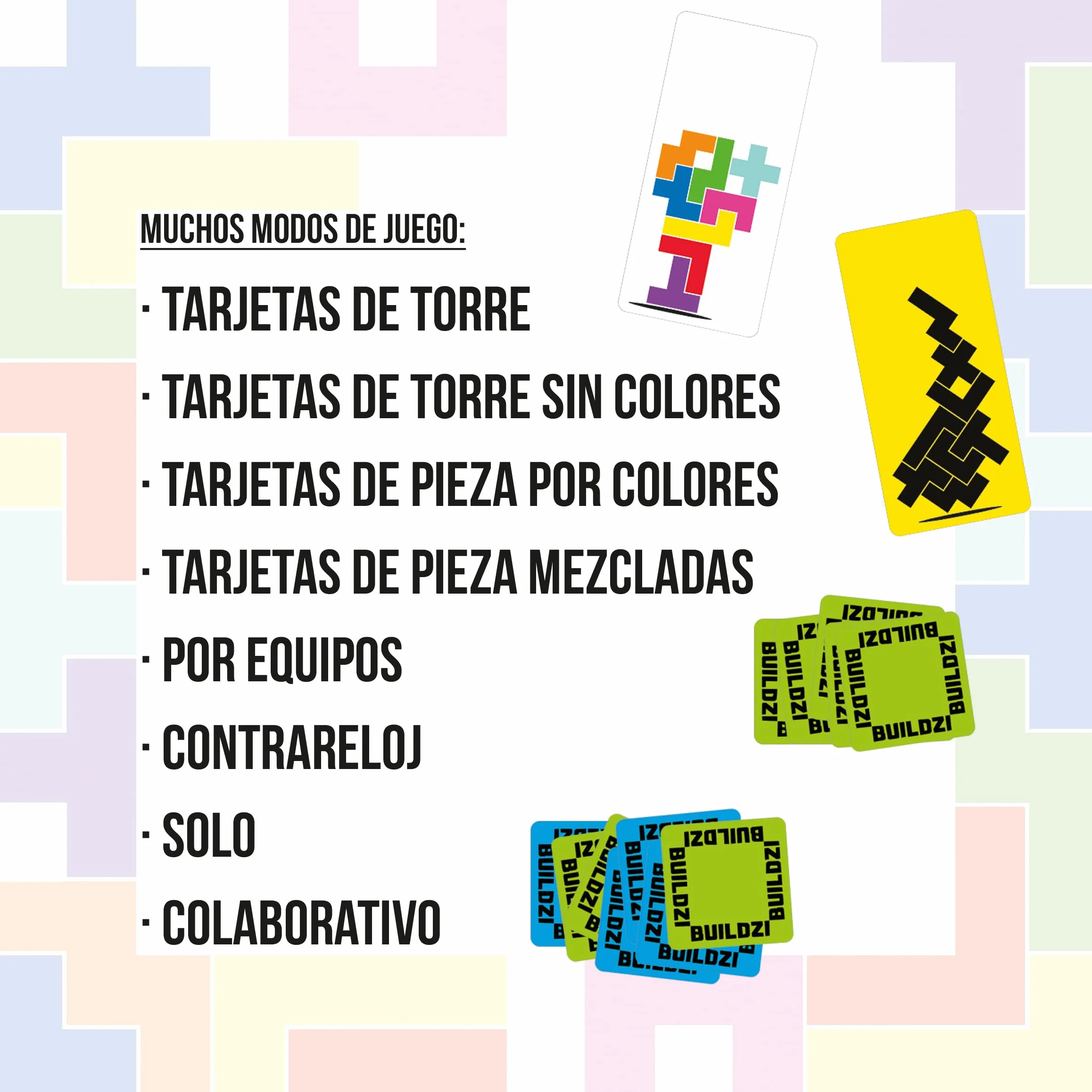 Ludilo - Buildzi | Rompecabezas Niños Y Rompecabezas Adultos | Juegos De Mesa Niños De 2 Jugadores | Juego De Mesa 6 Años O Más | Juegos 6 Años O Más | 7 Modos De Juego