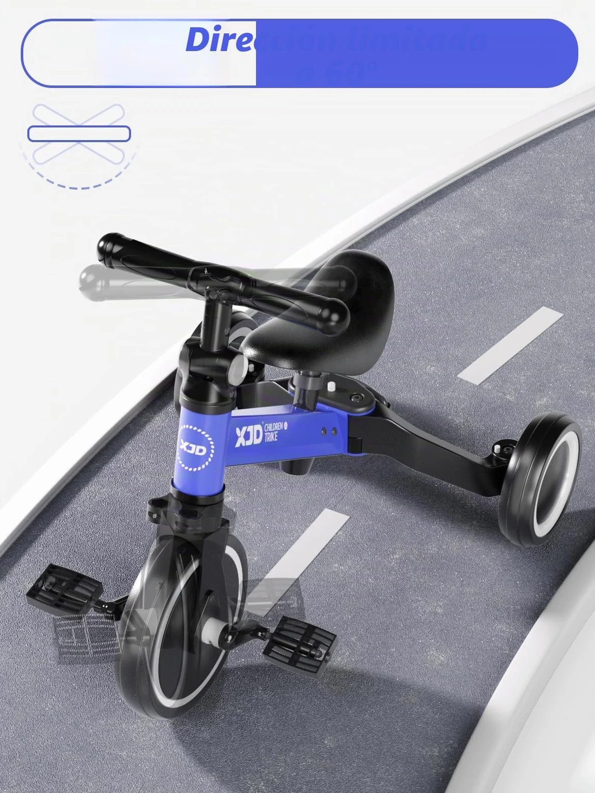 XJD 3 en 1 Triciclo Evolutivo de Bebé para Niños de 1-3 años, Triciclo a Bicicleta bebé con o sin Pedales, Bicicleta Niño con Asiento y Manillar Ajustables, Adaptable y Transformable, Marrón