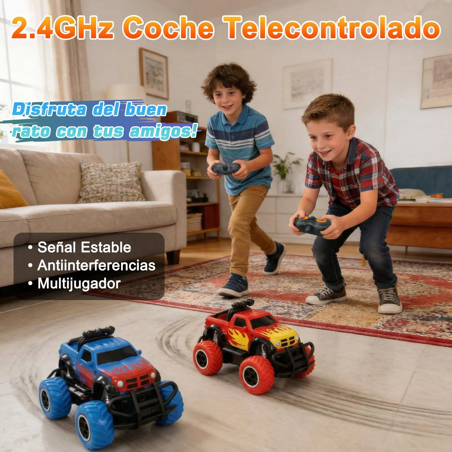 Pup Go Coche de Carreras Teledirigido 2.4Ghz para Niños 3 Años, Ideas, Rápido RC Coche de Juguete, Coche Radiocontrol Coche de Policía Niña,Coches Juegos Regalos Cumpleaños