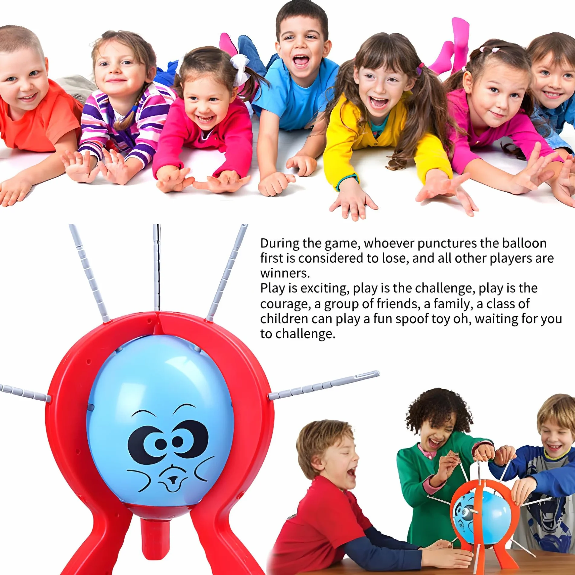 Dilwe Juego de RáFaga de Globos, Juguete de Pinchazo de Globo Interactivo para Fiesta de niñOs de Escritorio, Juego de Mesa para niñOs de 8 añOs en Adelante
