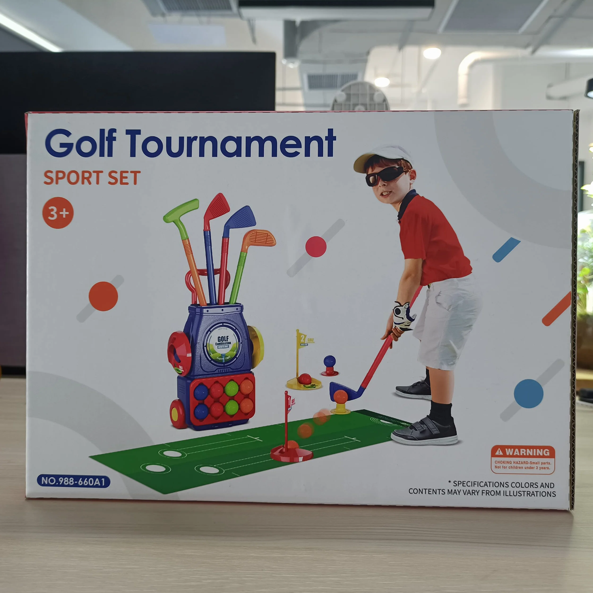 QDRAGON Juego de Golf para Niños, Mini Golf con 4 Palos de Golf, 8 Pelota de Golf, Carro de Golf, Juguetes de Golf Regalo para Infantil Niños, Niñas 3, 4, 5 6 Años