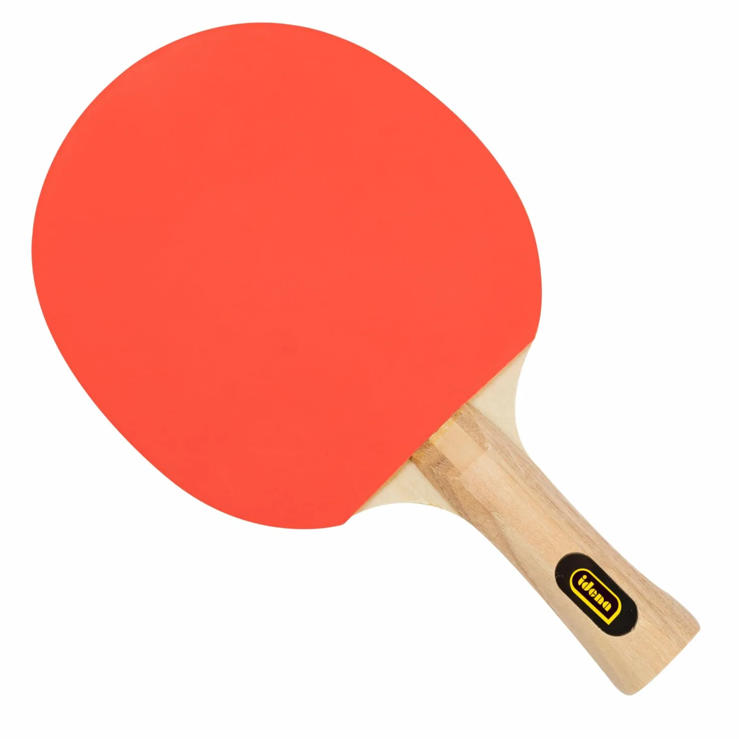 Idena 40202 - Pala de Tenis de Mesa de Entrenamiento, con Mango de Madera y Revestimiento de Goma en Rojo y Negro, Pala para Principiantes, Clubes y Tiempo Libre