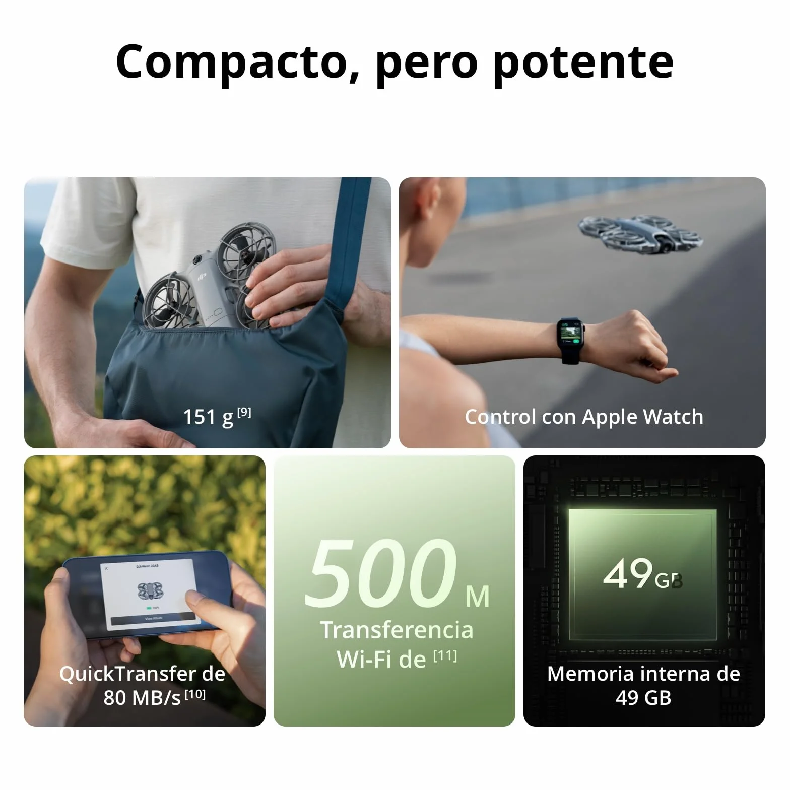 DJI Pack Neo 2 Motion Vuela Más con RC Motion 3 y Goggles N3, transmisión estable con transceptor digital, dron 4K para principiantes, vuelo FPV, 3 baterías
