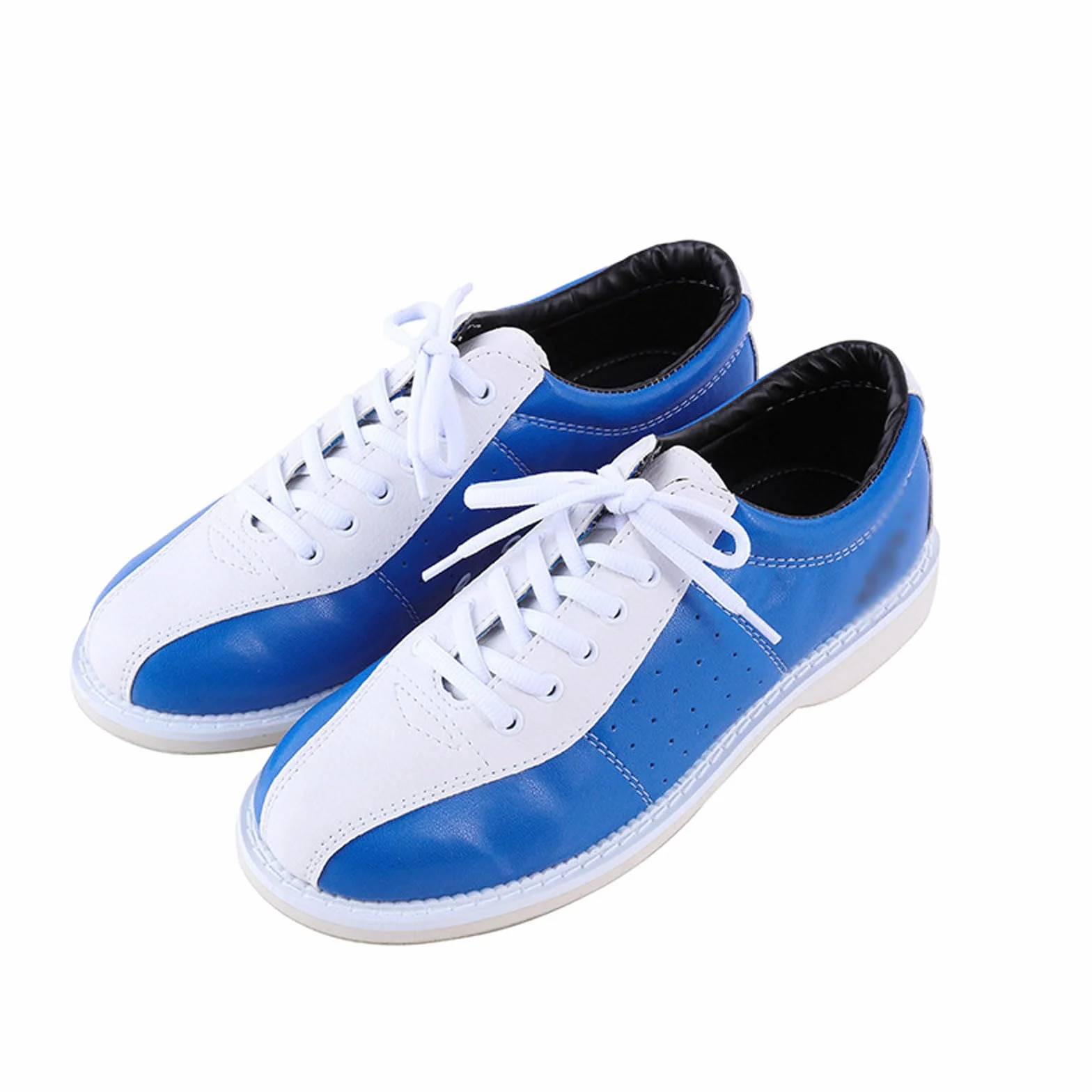 Zapatos de Bolos Hombres Mujeres Antideslizantes Ligero Cuero Azul