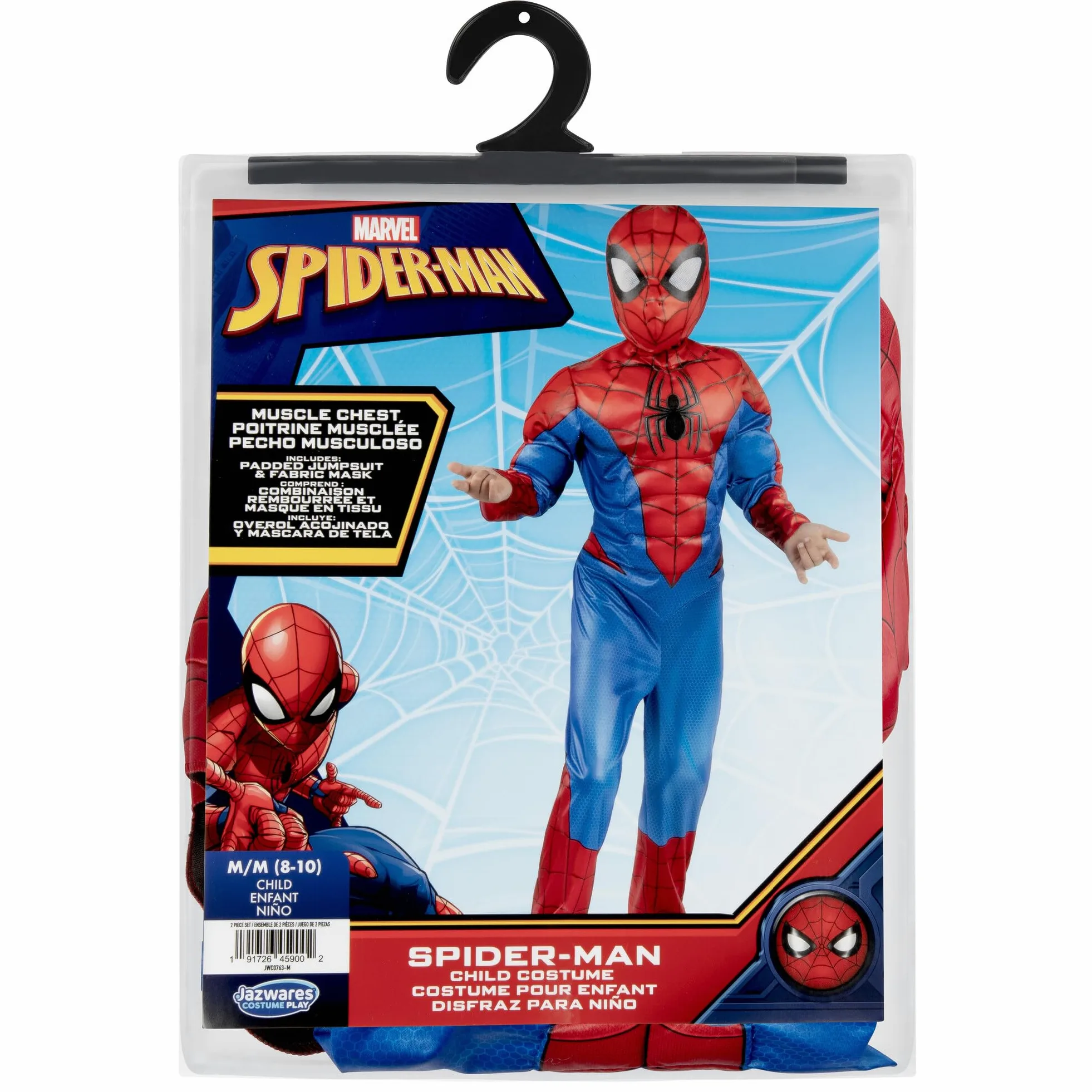 MARVEL Boys Deluxe Iron Spider Man Costume, Kids Spiderman Integrated Suit for Children, Costumes - Officially Licensed Small