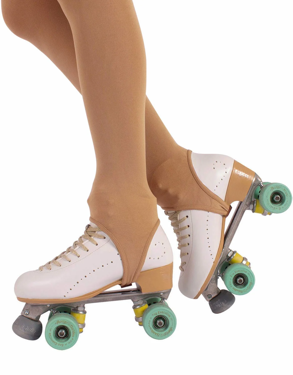 CALZITALY Medias con Estribo Mujer 70 Den Patinaje Artístico Professional Skating Natural Negro Caramelo