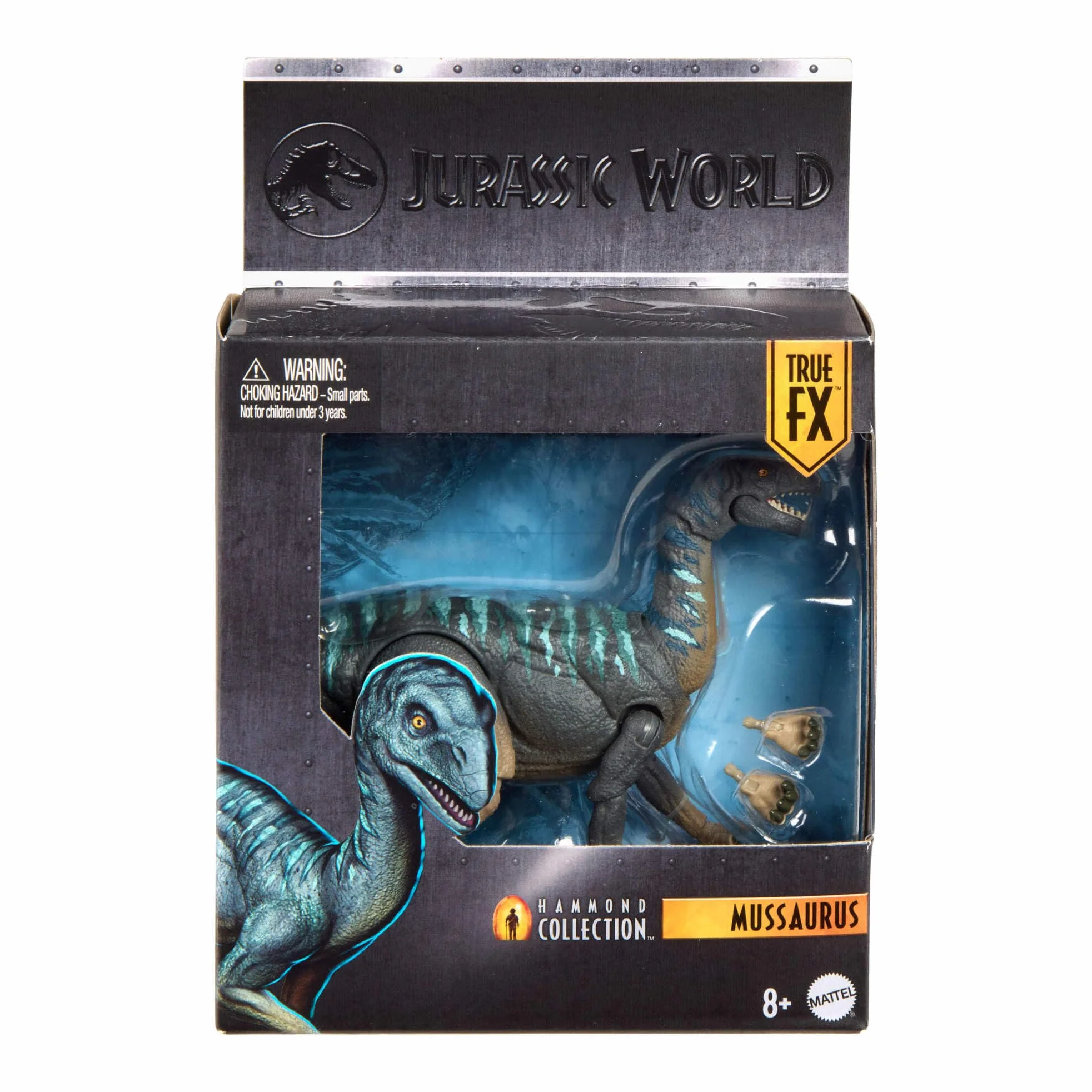 Mattel Jurassic World Figura de acción Mussaurio Dinosaurio 15 Puntos de articulación JKM89