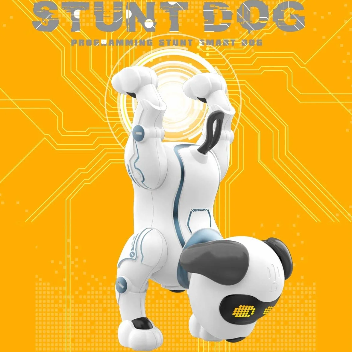 fisca Robot perro teledirigido para niños RC-Stunthund-robot juguete con canto, baile, habla, juguete inteligente programable interactivo para niños de 3 a 12 años