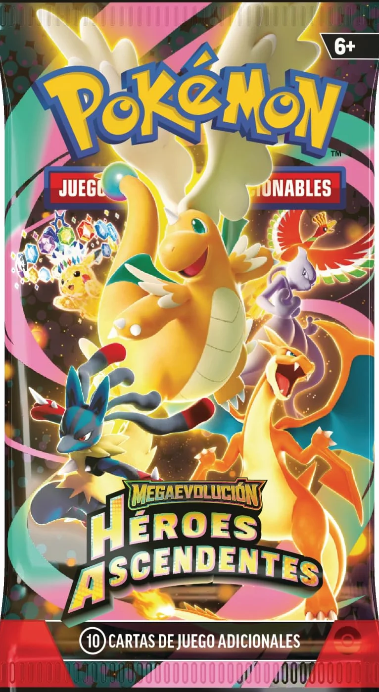 Pokémon Lote Sobres Mejora Megaevolución Héroes Ascendentes 6 Sobres