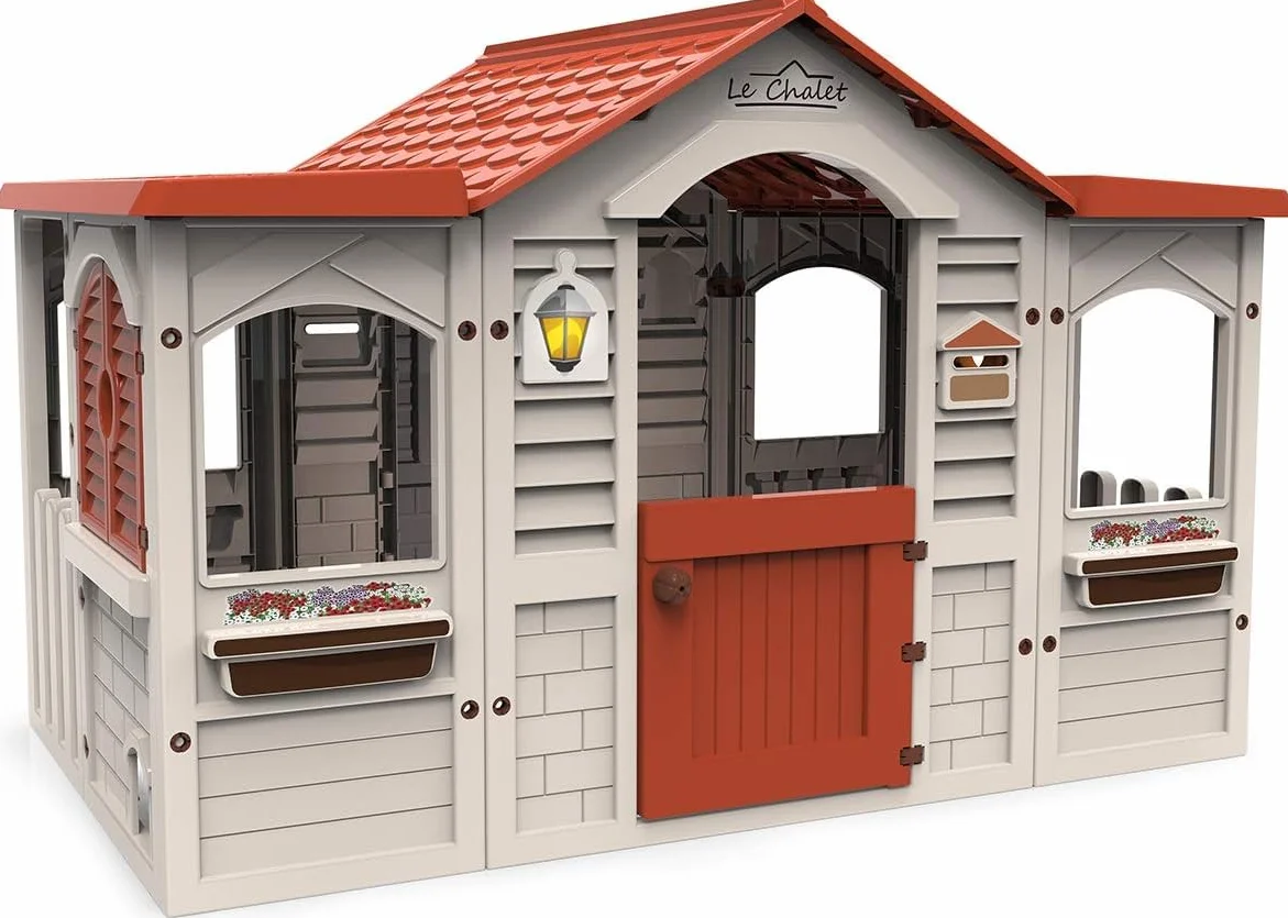 Chicos Le Chalet Gran Casita Infantil Exterior Interior 159cm x 103cm x 104cm
