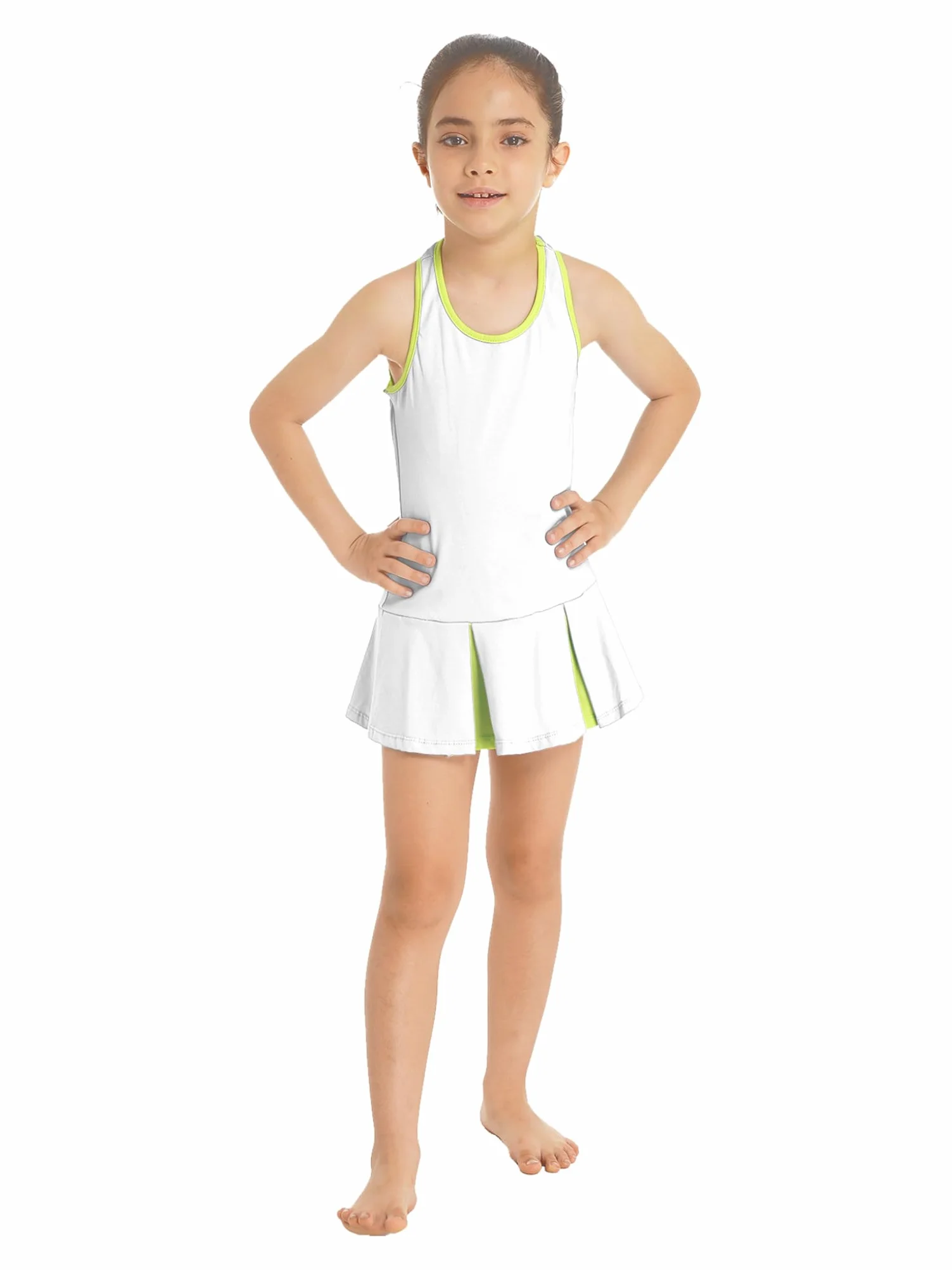 Conjunto de ropa de tenis para niños sin mangas vestido golf pantalones cortos deportivo