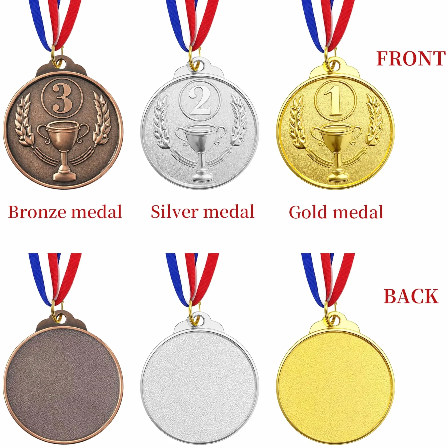 Medallas de Metal 12 Piezas para Eventos Deportivos y Concursos