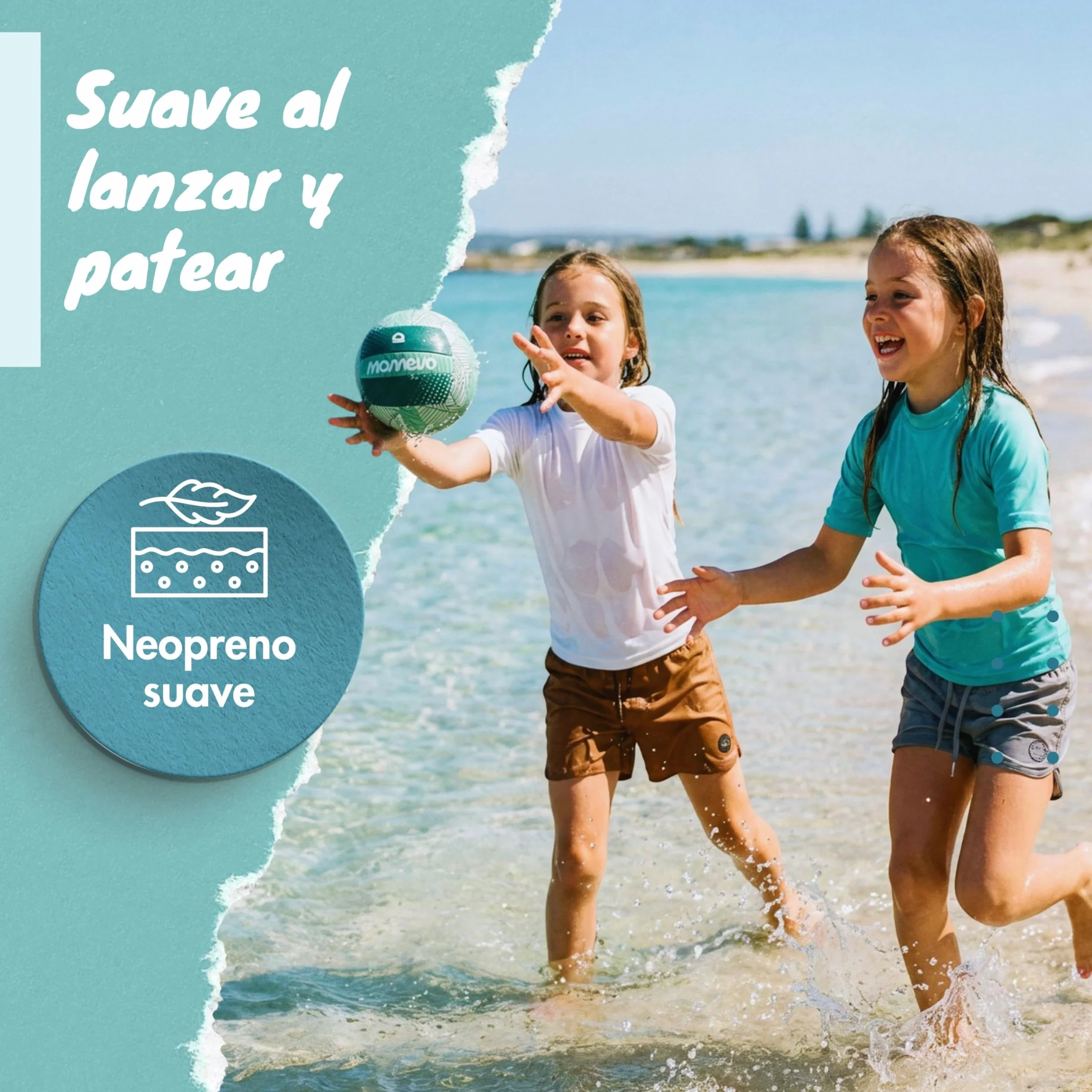 Beachbuddy - Pelota de Agua de Neopreno para niños, diseño de Pelota de fútbol Infantil a Partir de 1 año para Exteriores