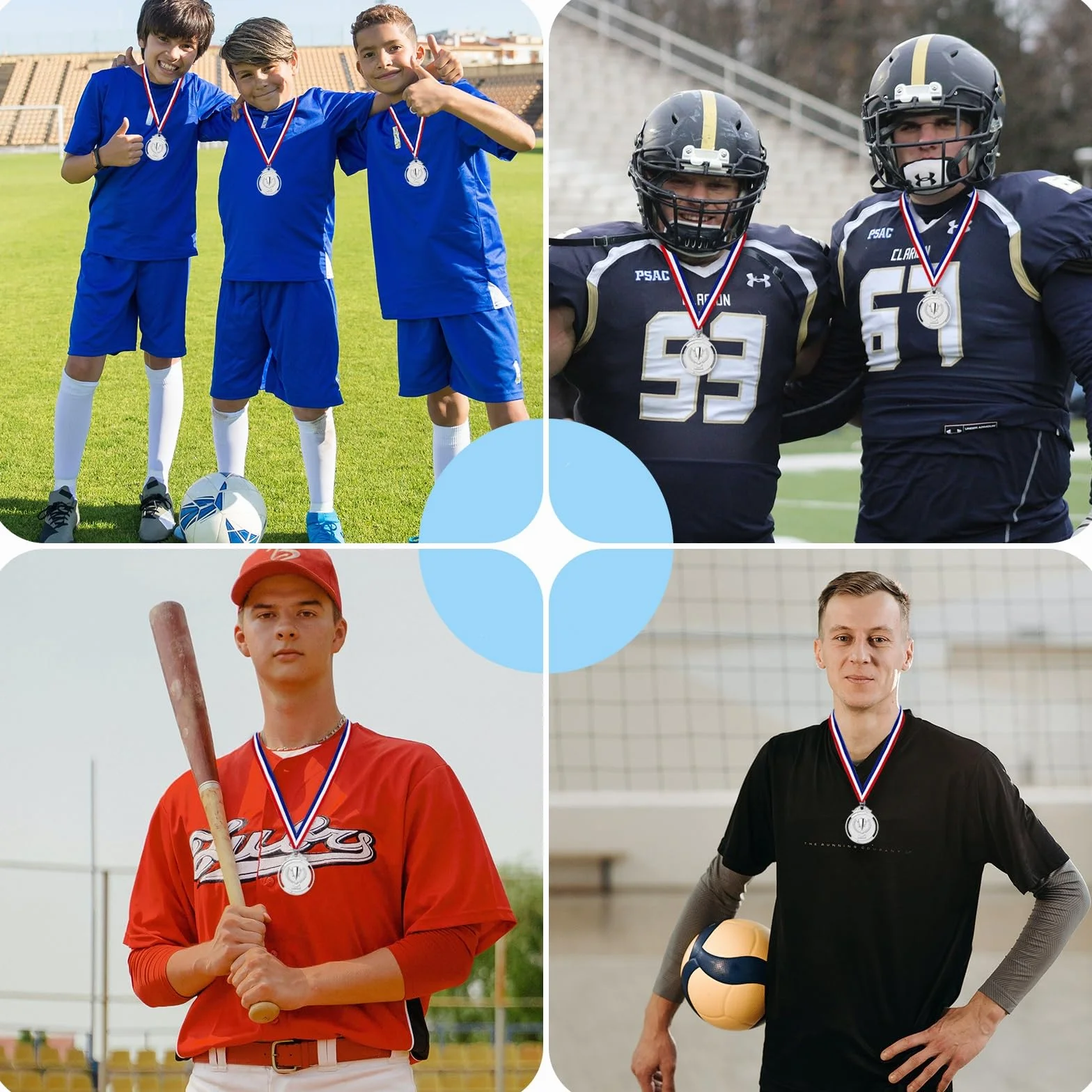 GeeRic 12 Piezas Medallas de Ganador para Niños, Oro para Fiestas Infantiles y Premios Deportivos