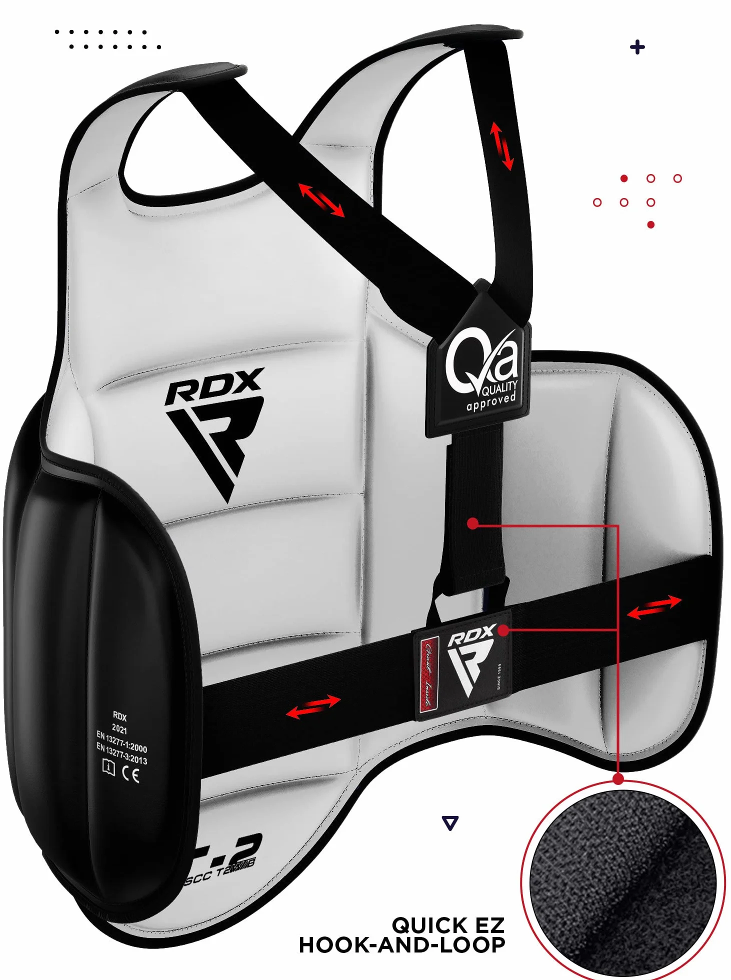 RDX Protector de Pecho TKD Protección Cuerpo MMA Boxeo Vientre Peto Taekwondo Reversible